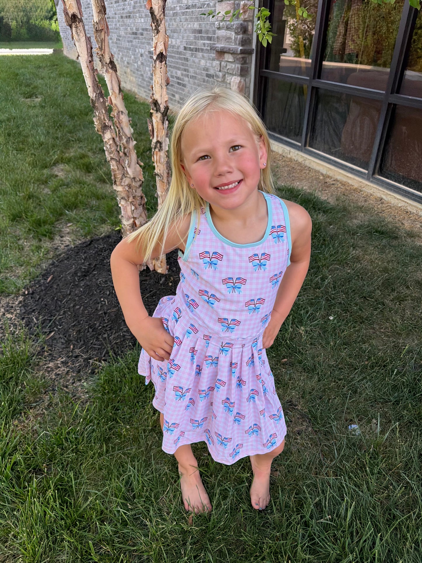 Patriotic Gingham Dress