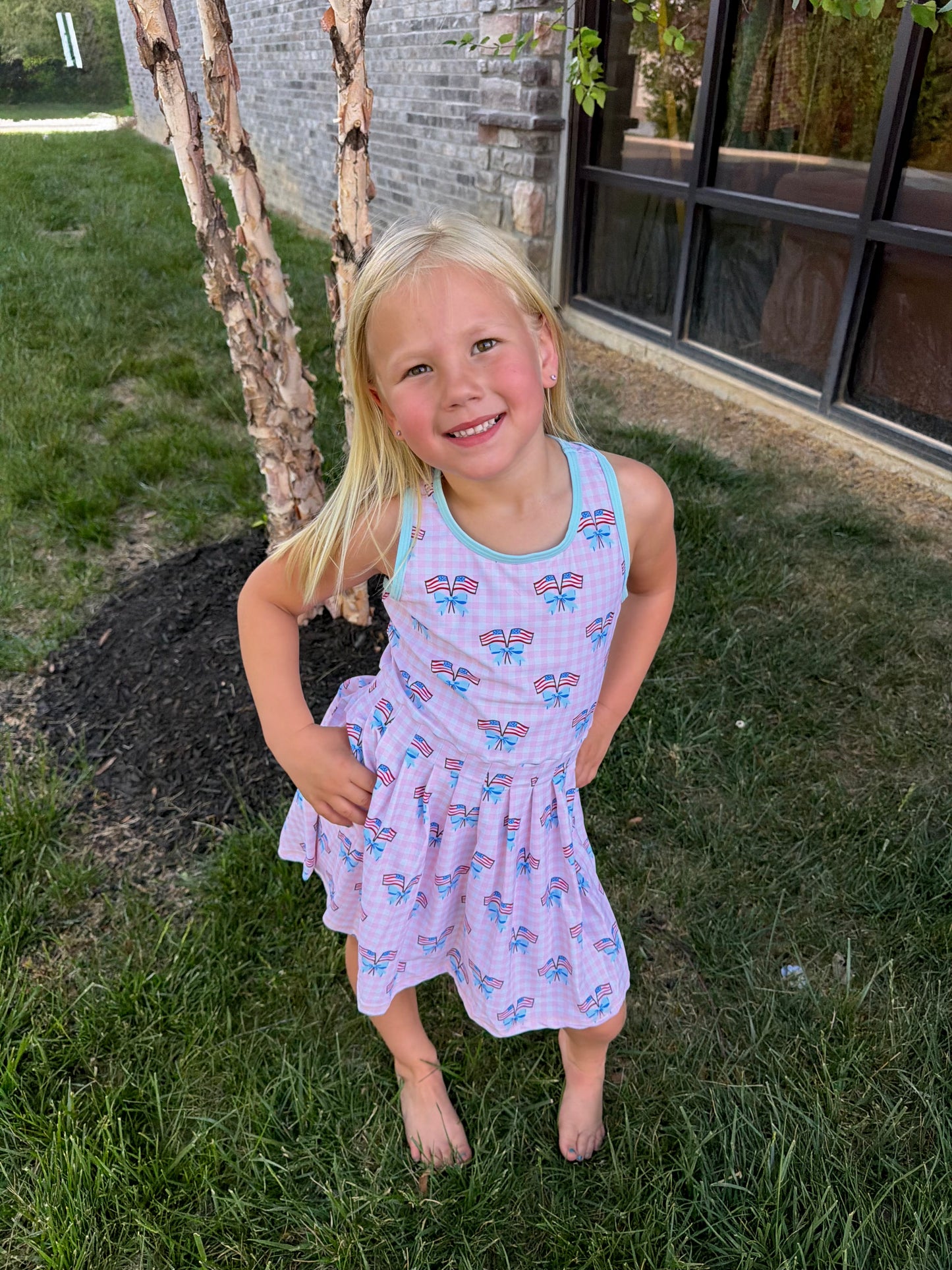 Patriotic Gingham Dress