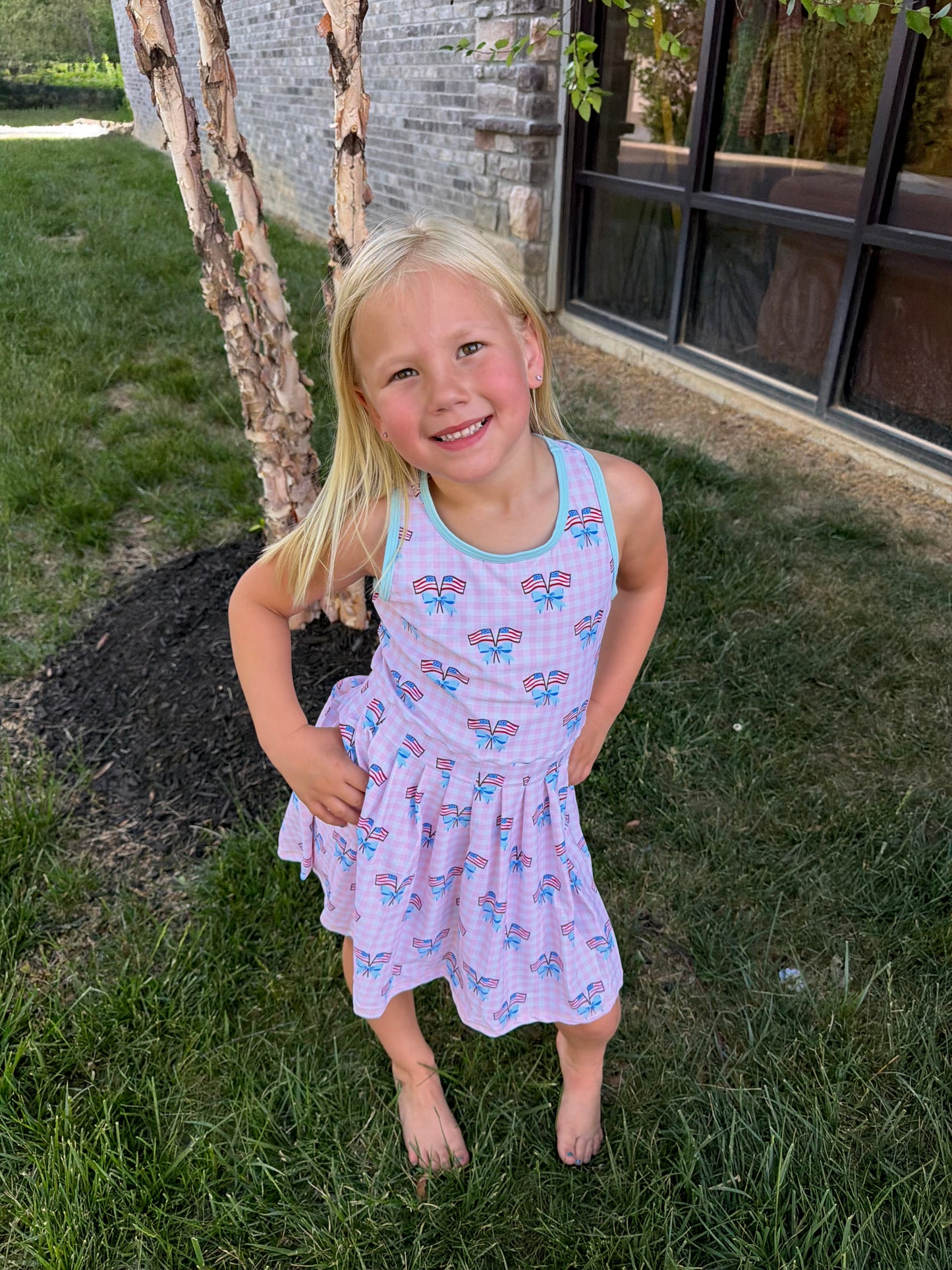 Patriotic Gingham Dress
