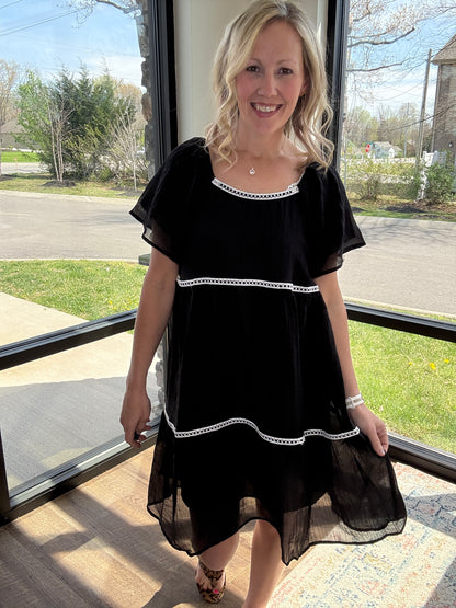 Atlas Flutter Sleeve Dress