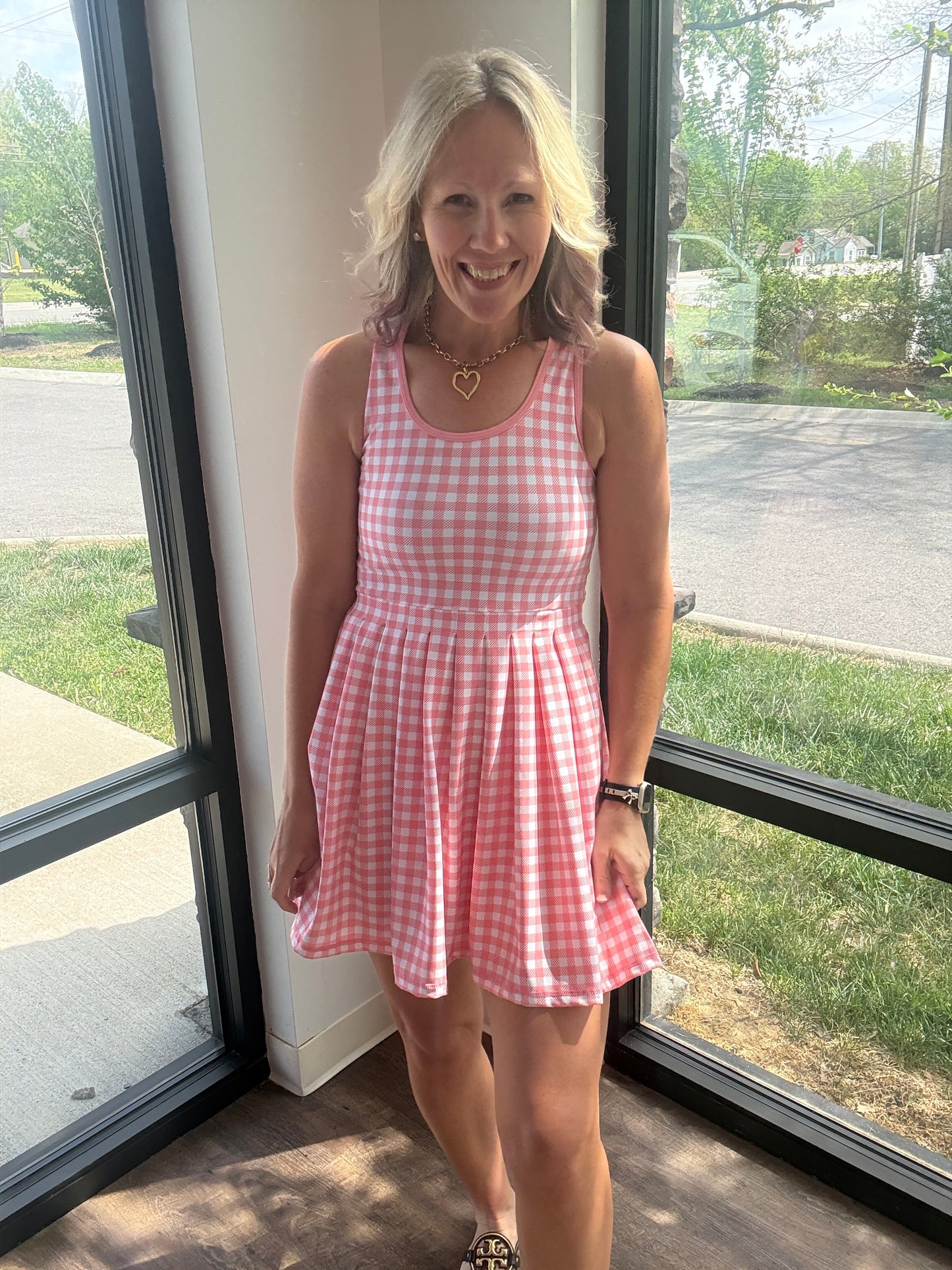 Bubblegum Gingham Active Dress