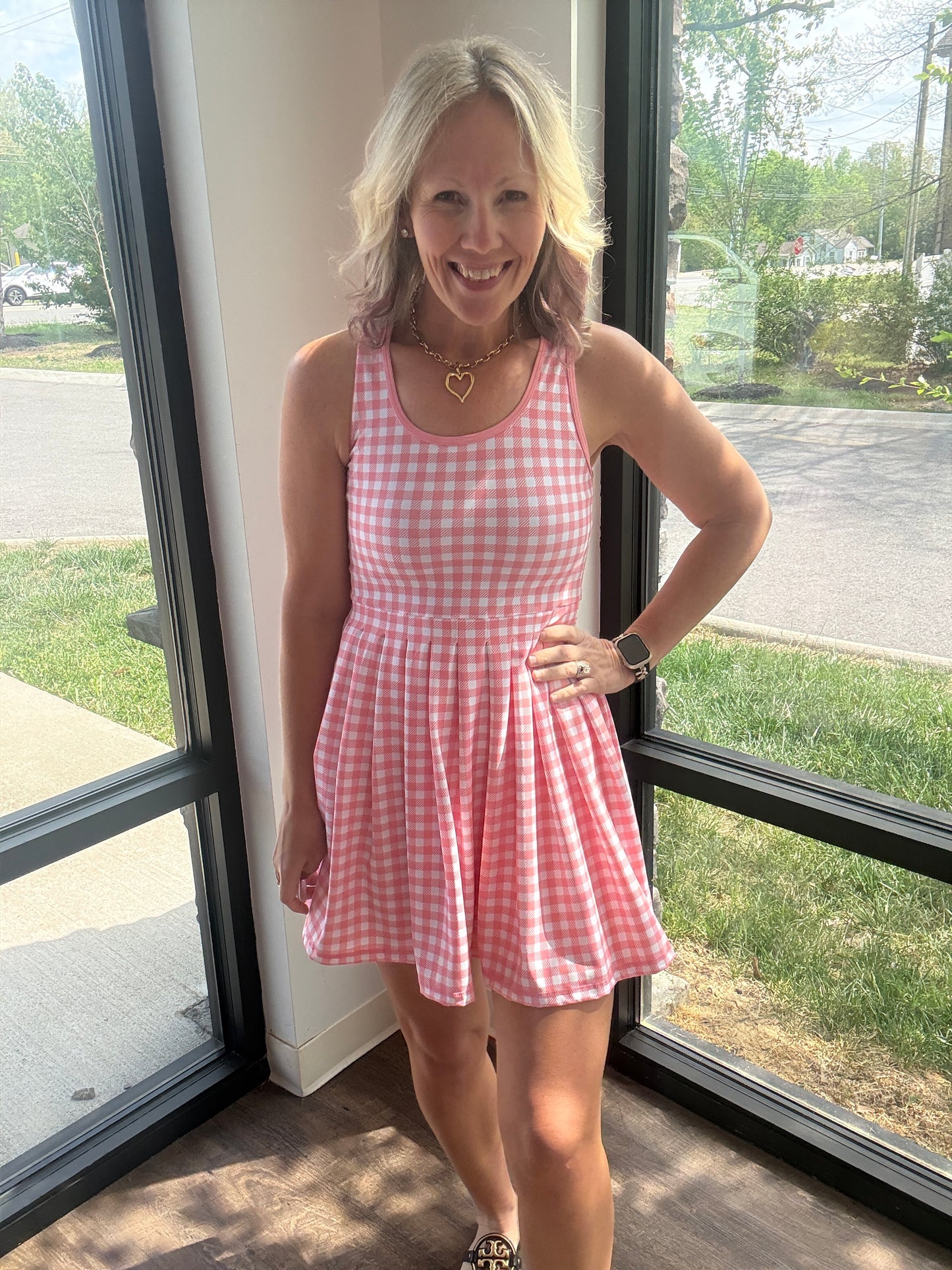 Bubblegum Gingham Active Dress