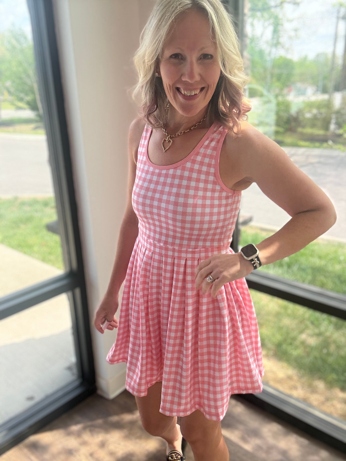 Bubblegum Gingham Active Dress