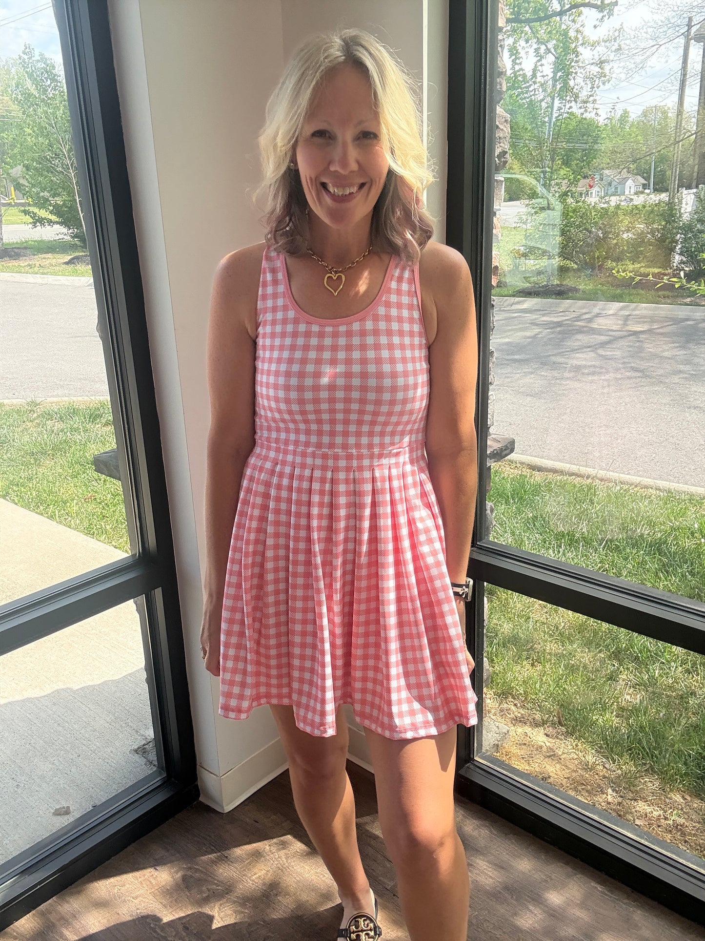 Bubblegum Gingham Active Dress
