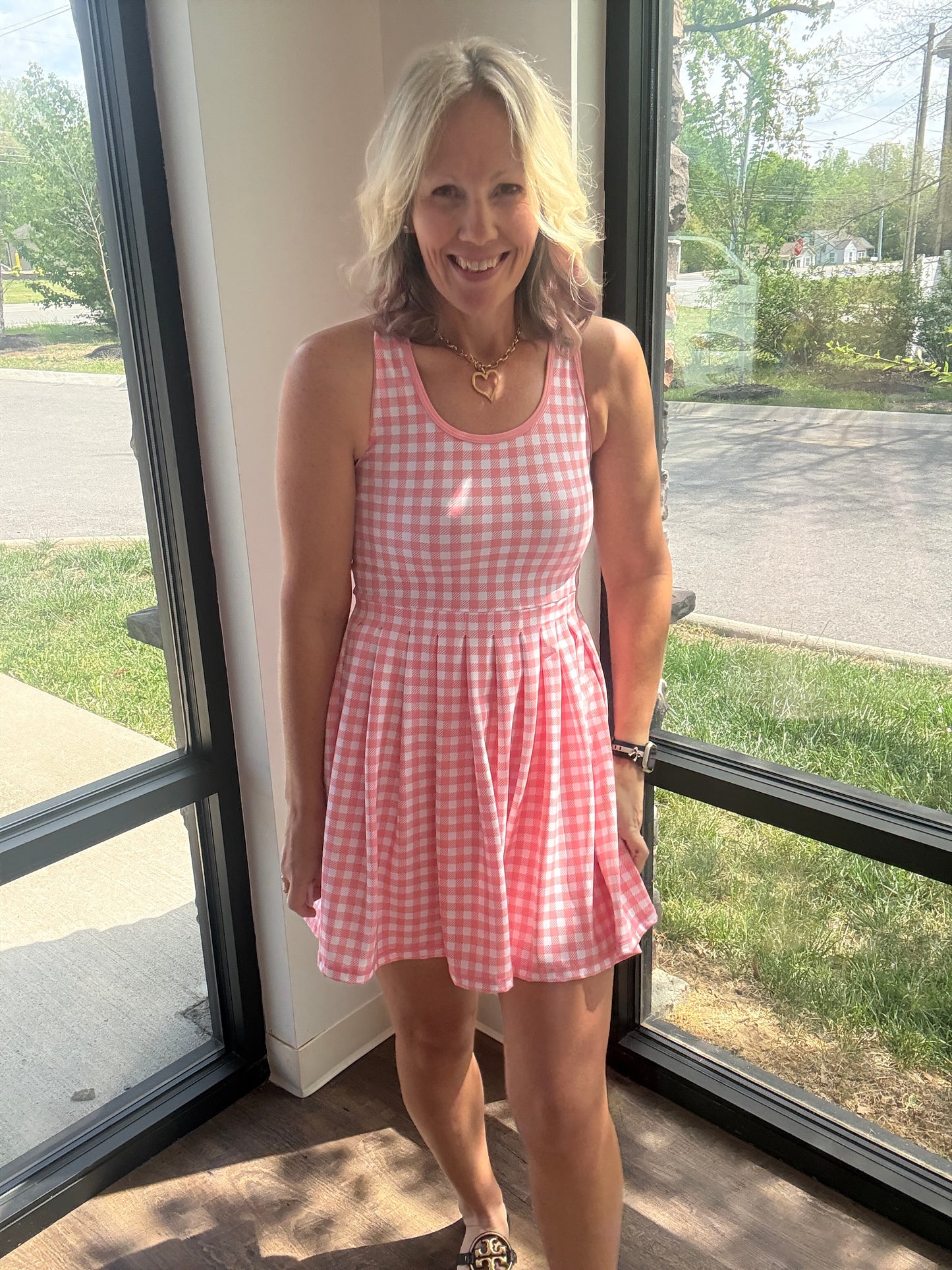 Bubblegum Gingham Active Dress