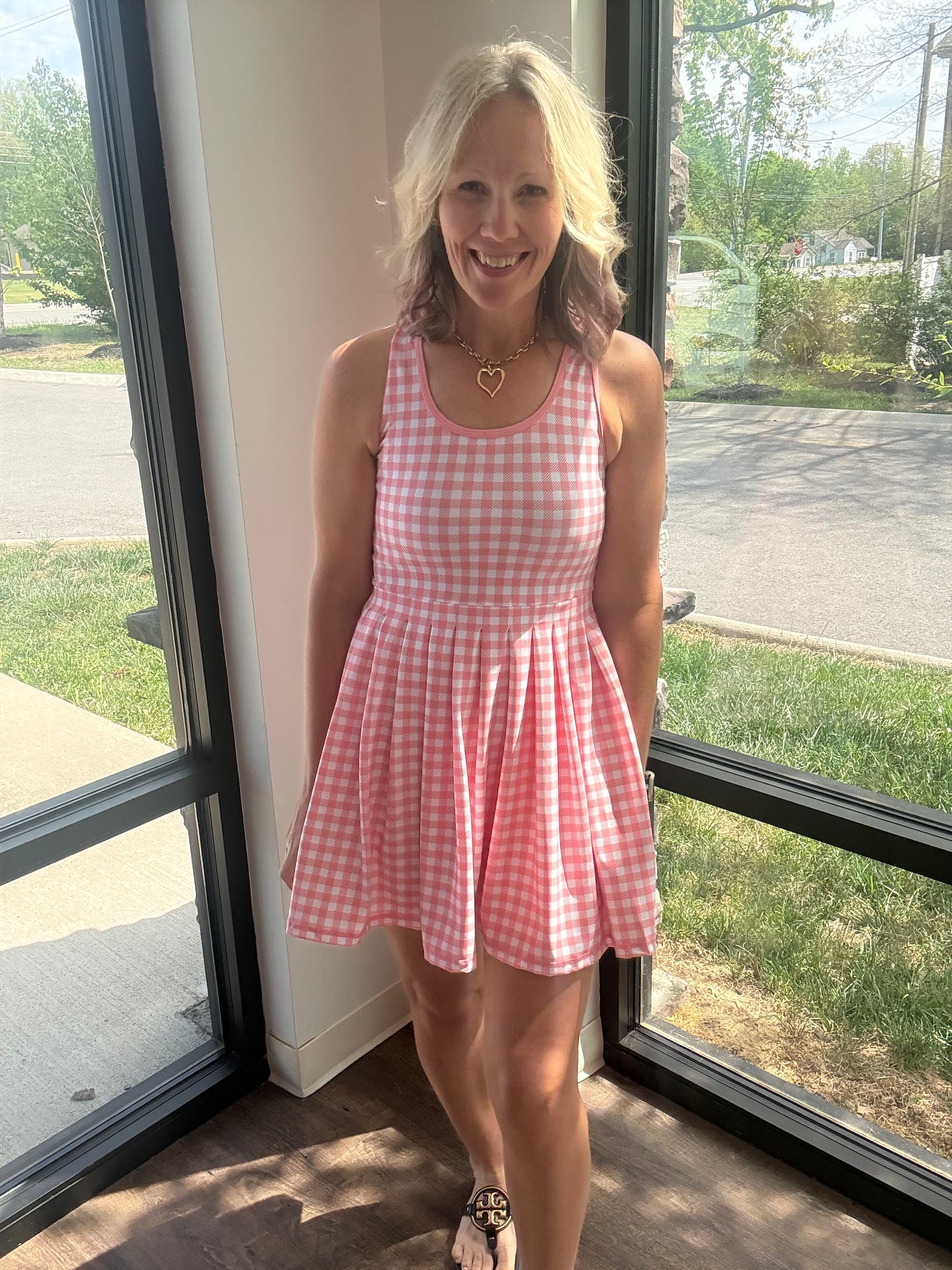Bubblegum Gingham Active Dress