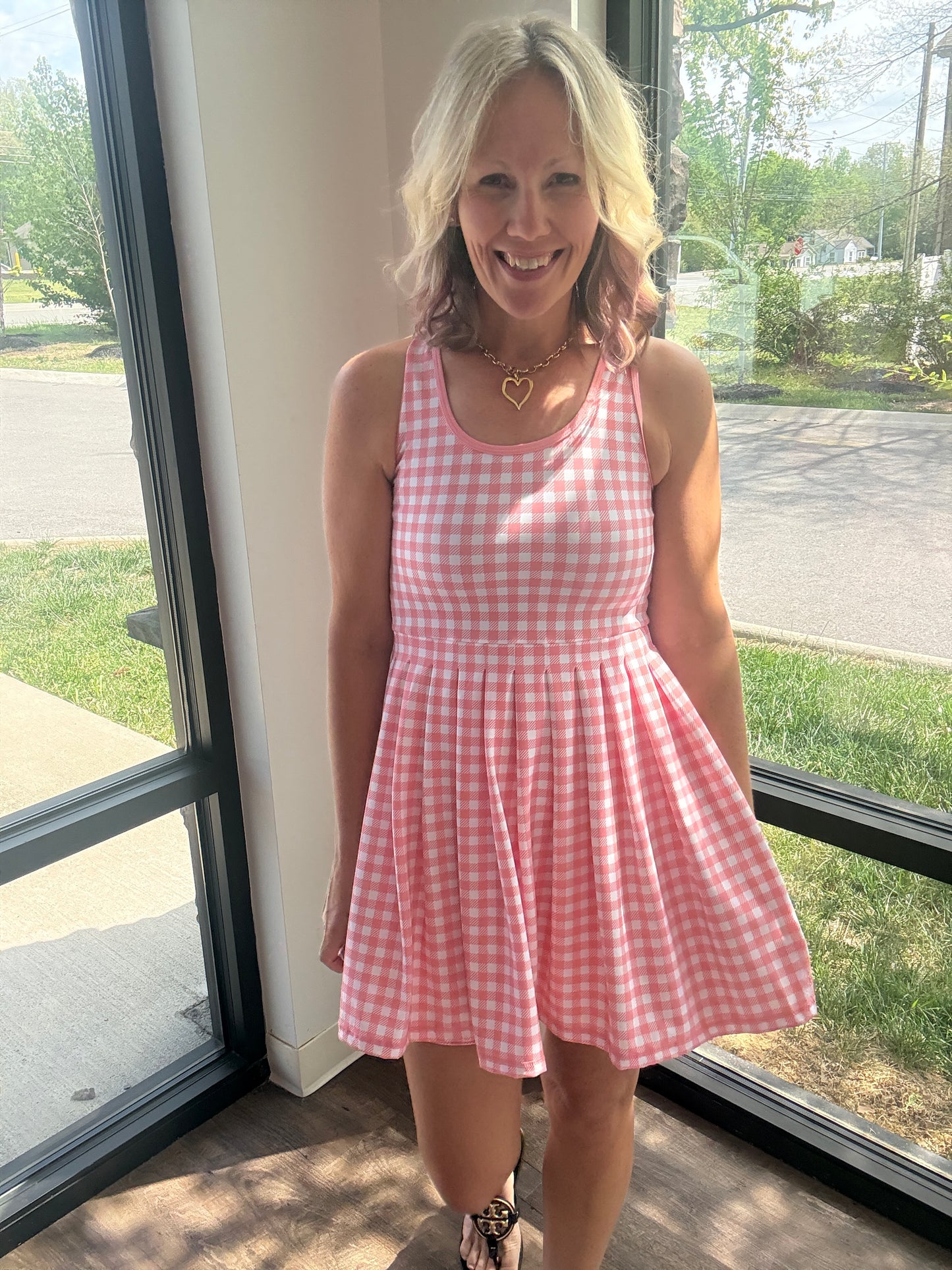 Bubblegum Gingham Active Dress