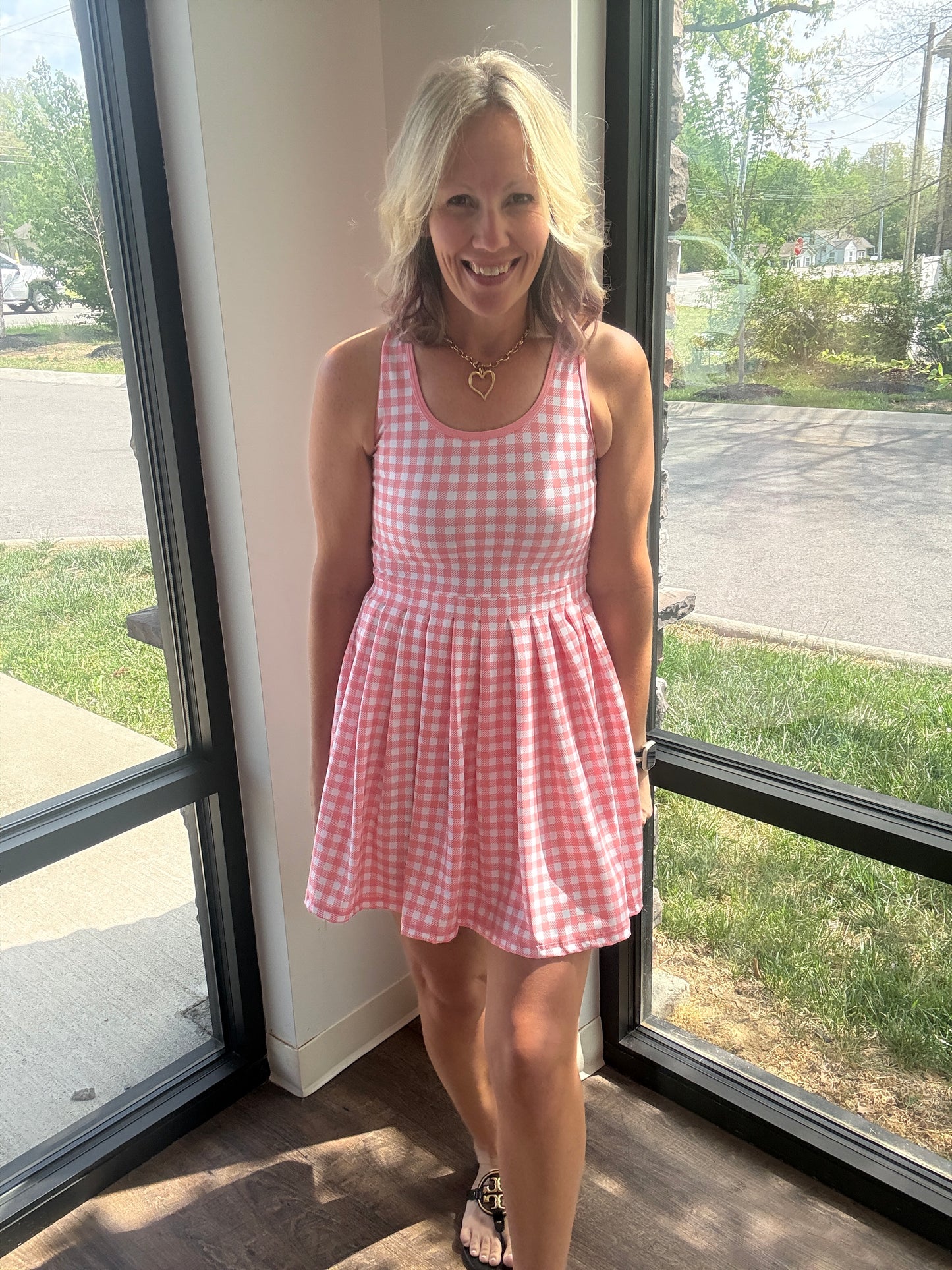 Bubblegum Gingham Active Dress
