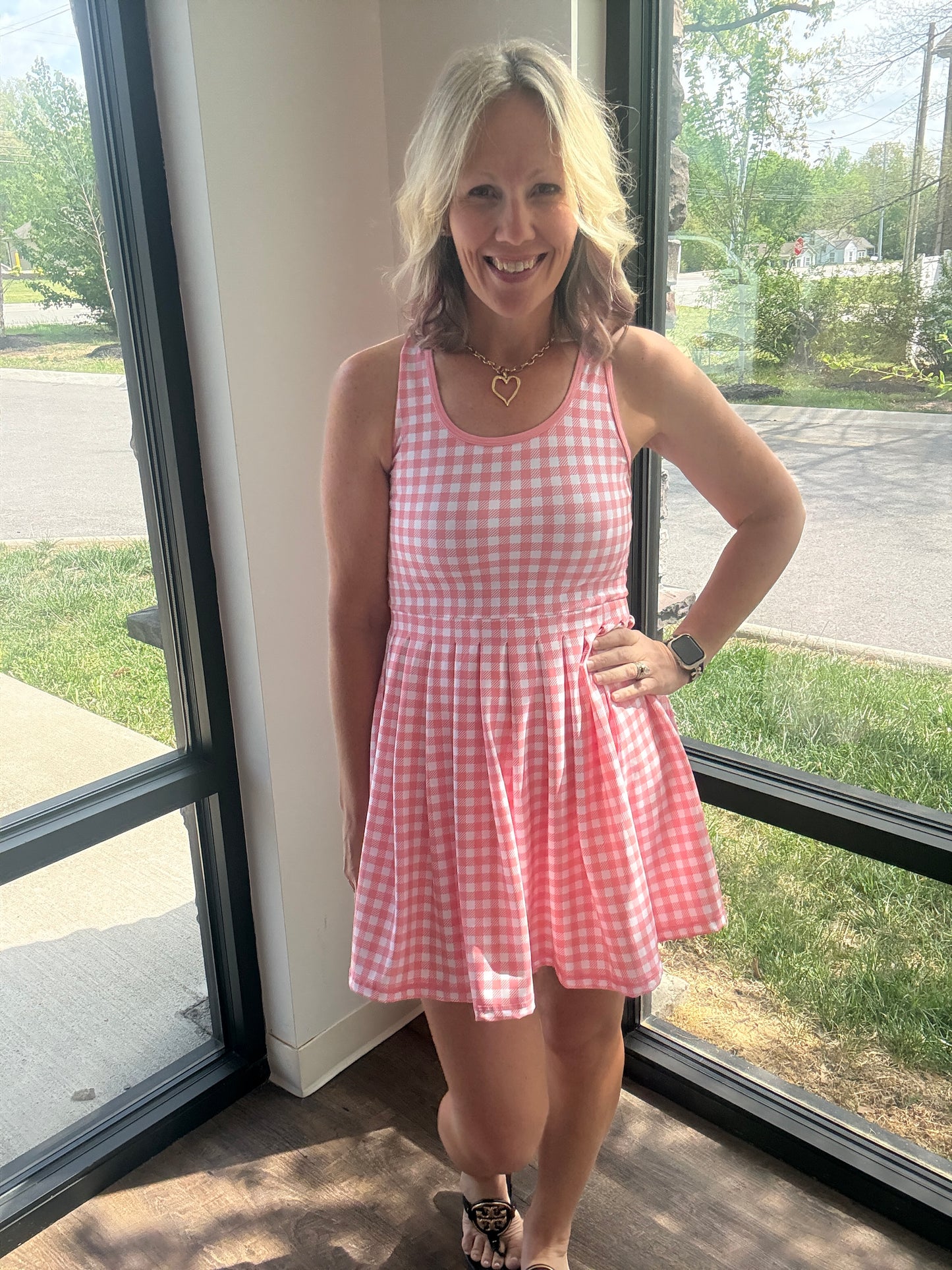 Bubblegum Gingham Active Dress