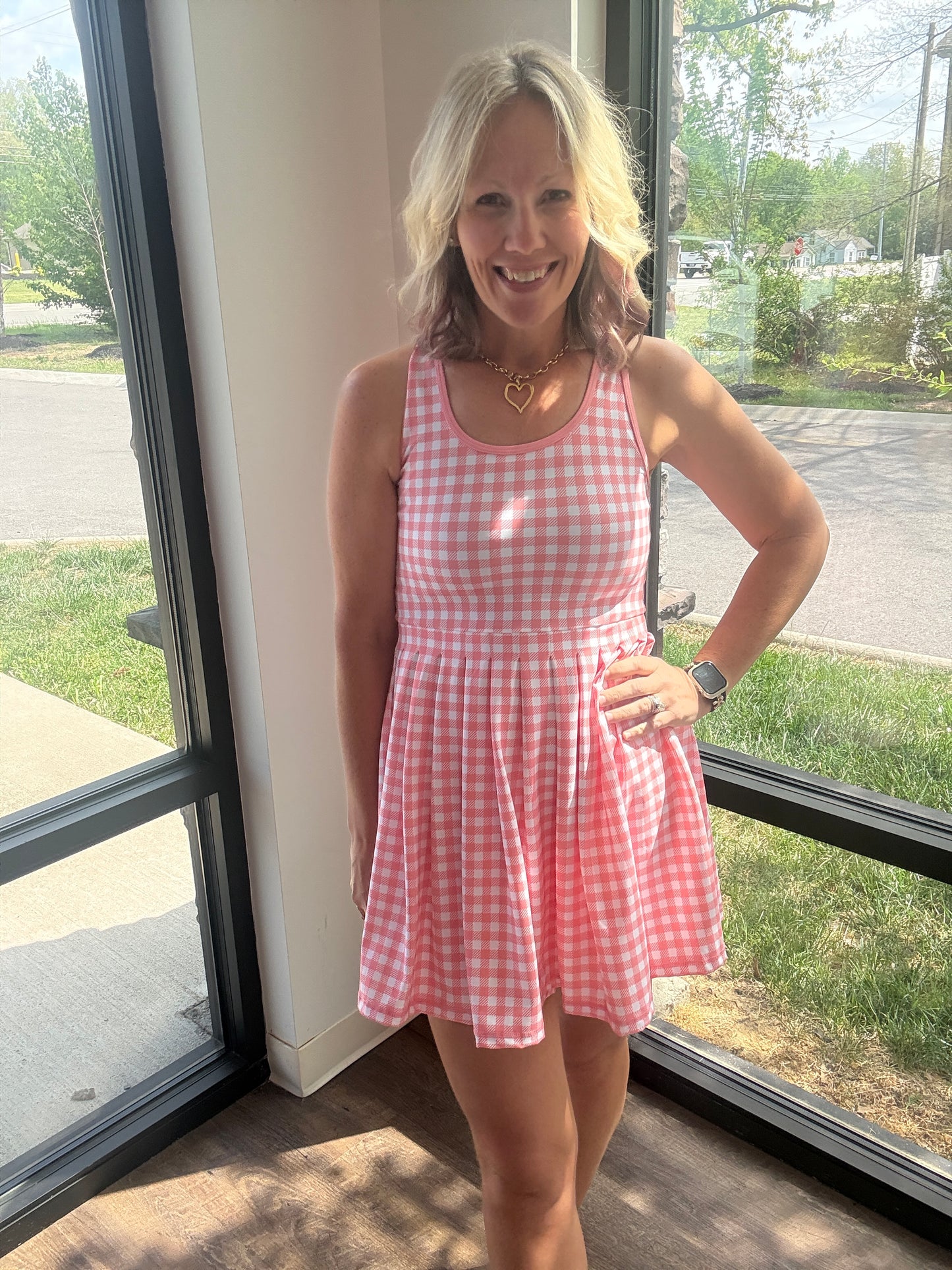 Bubblegum Gingham Active Dress