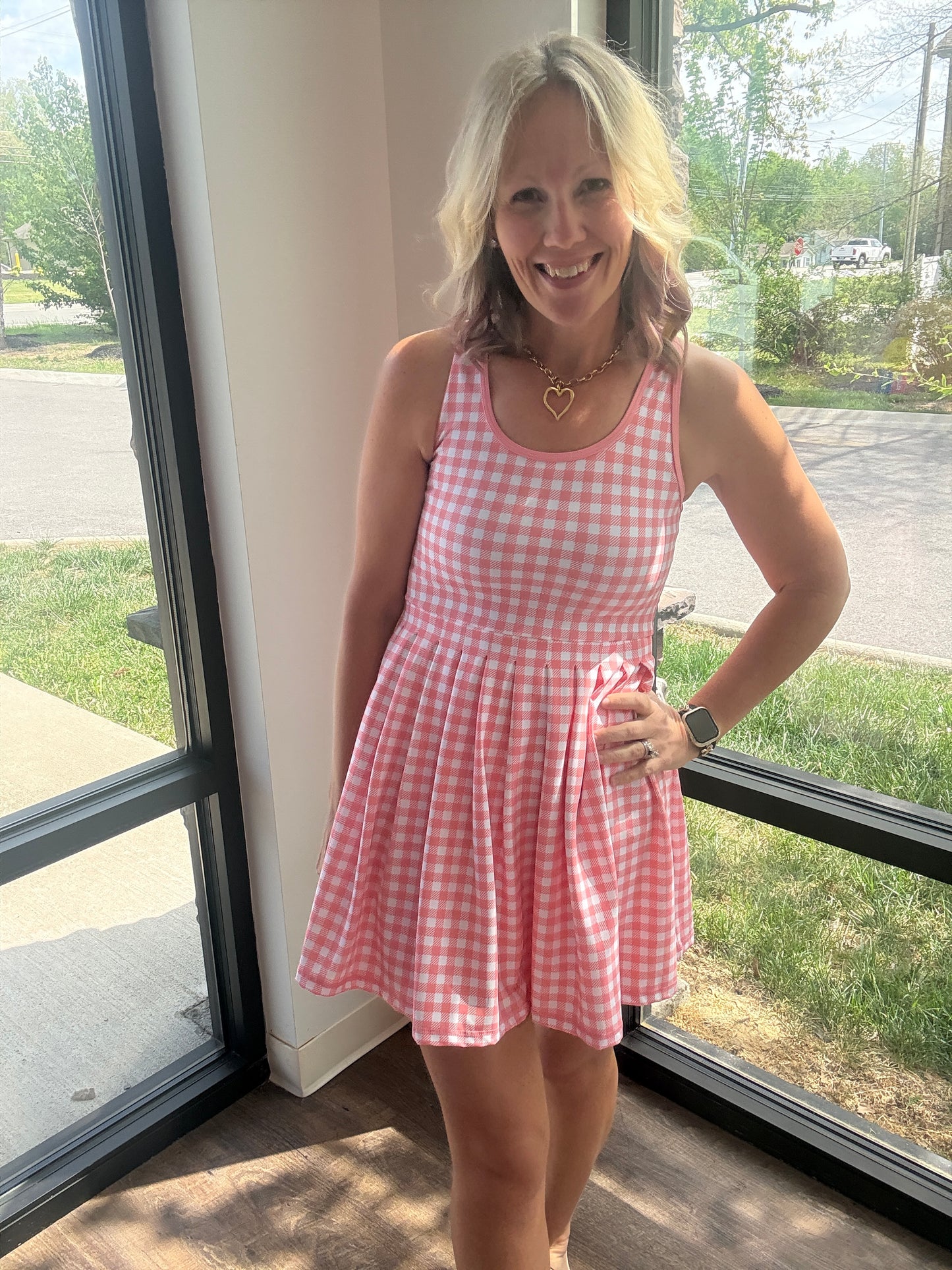 Bubblegum Gingham Active Dress