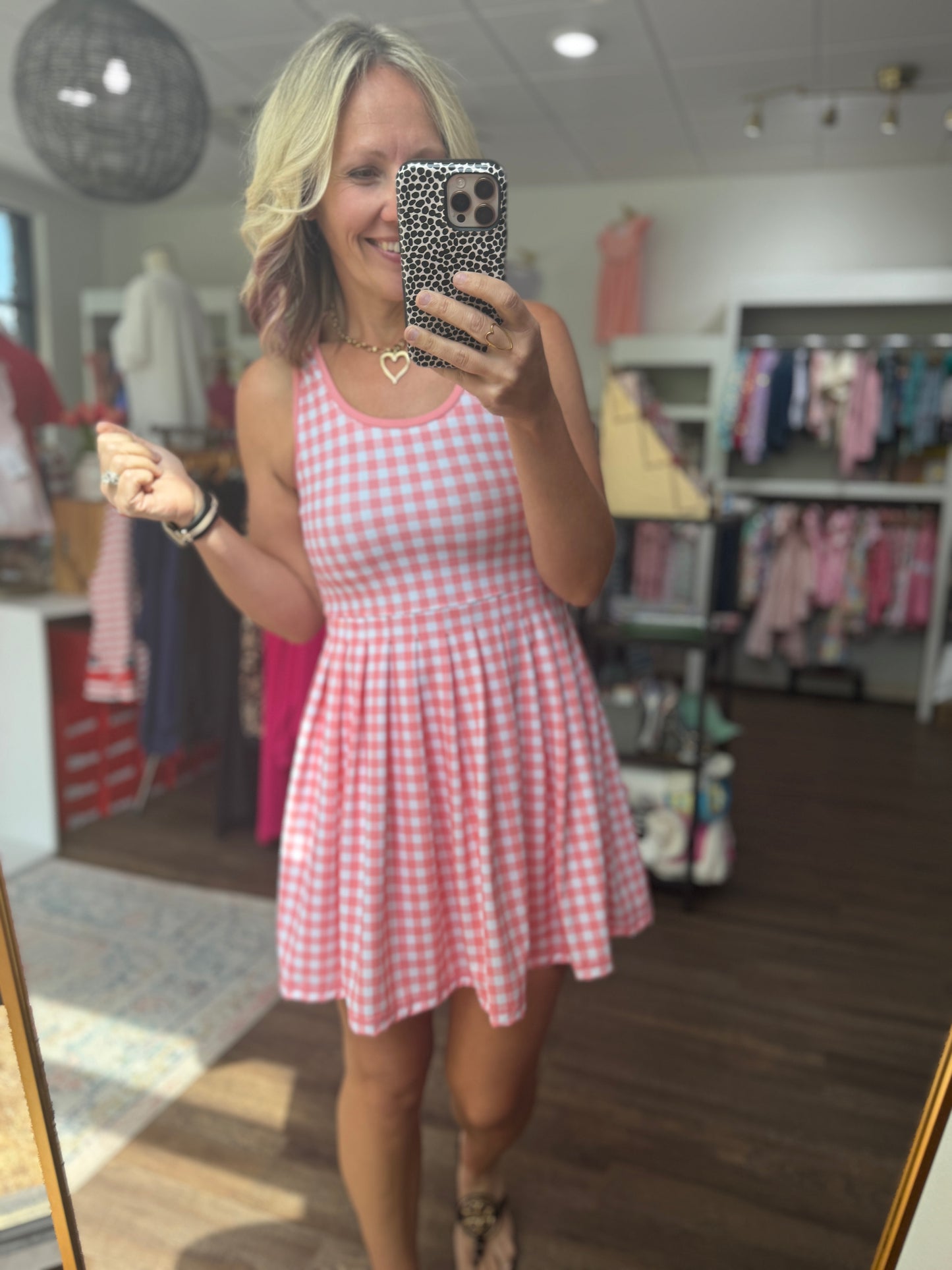 Bubblegum Gingham Active Dress