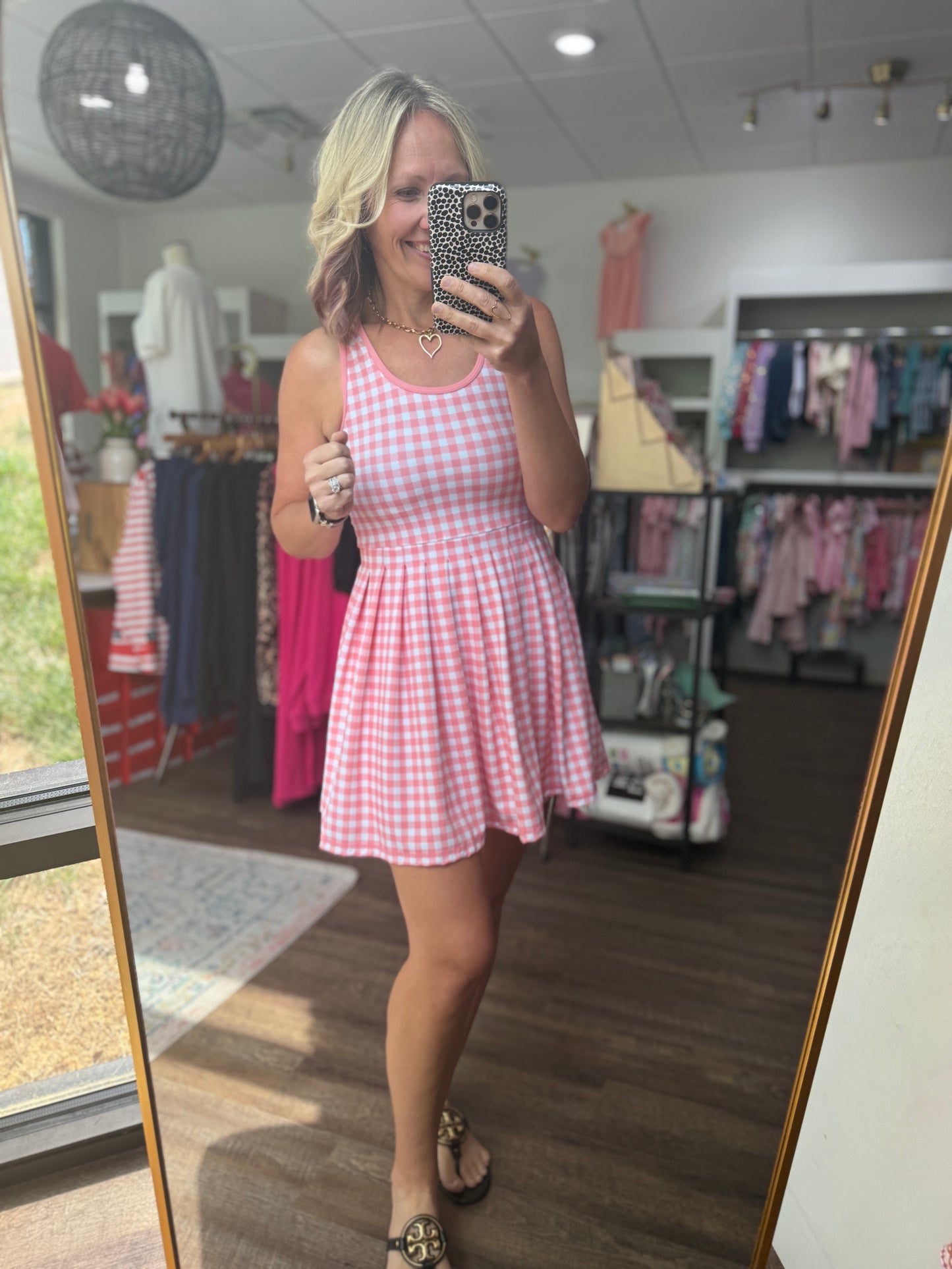 Bubblegum Gingham Active Dress
