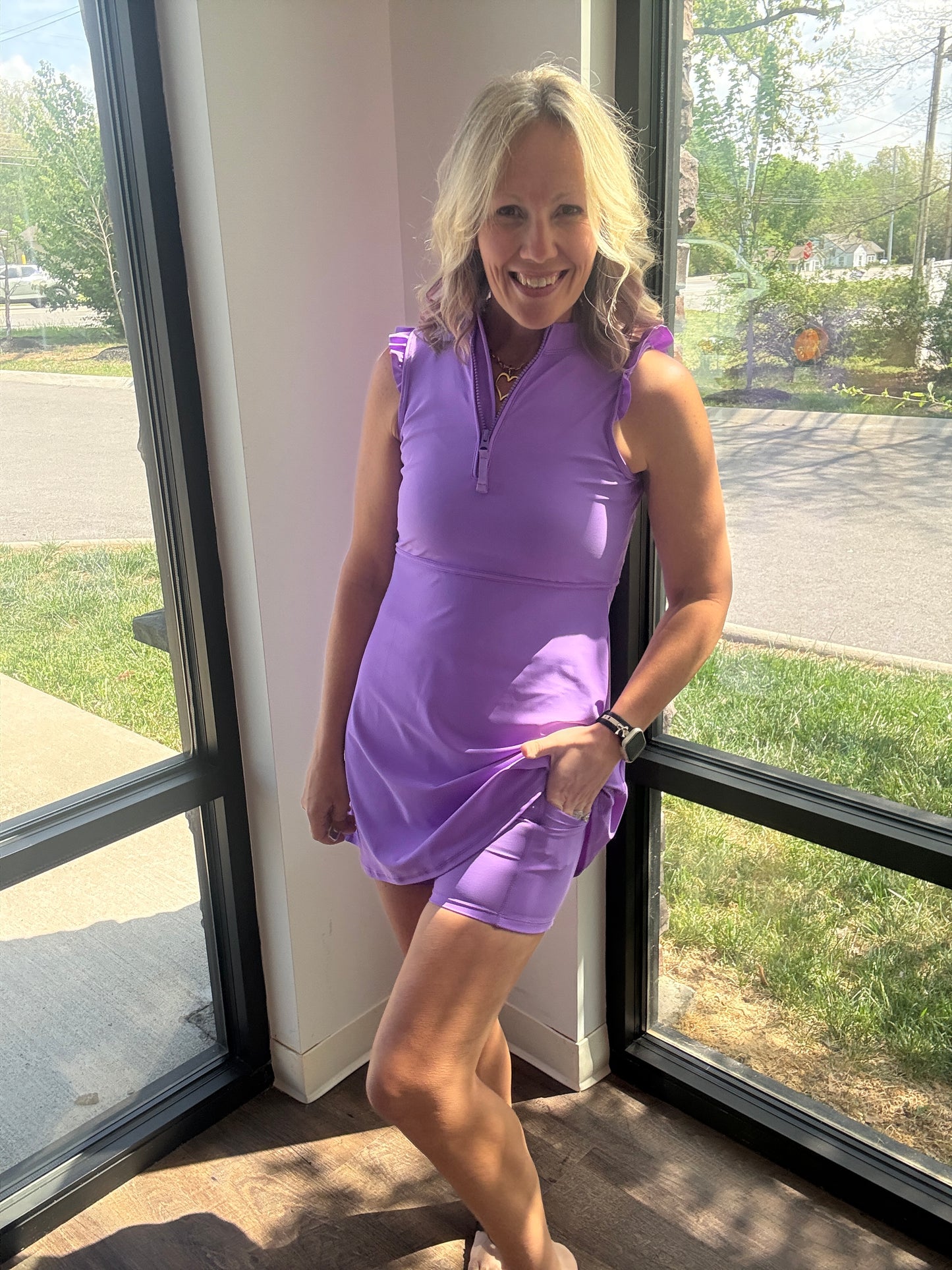 Vivid Purple Active Dress