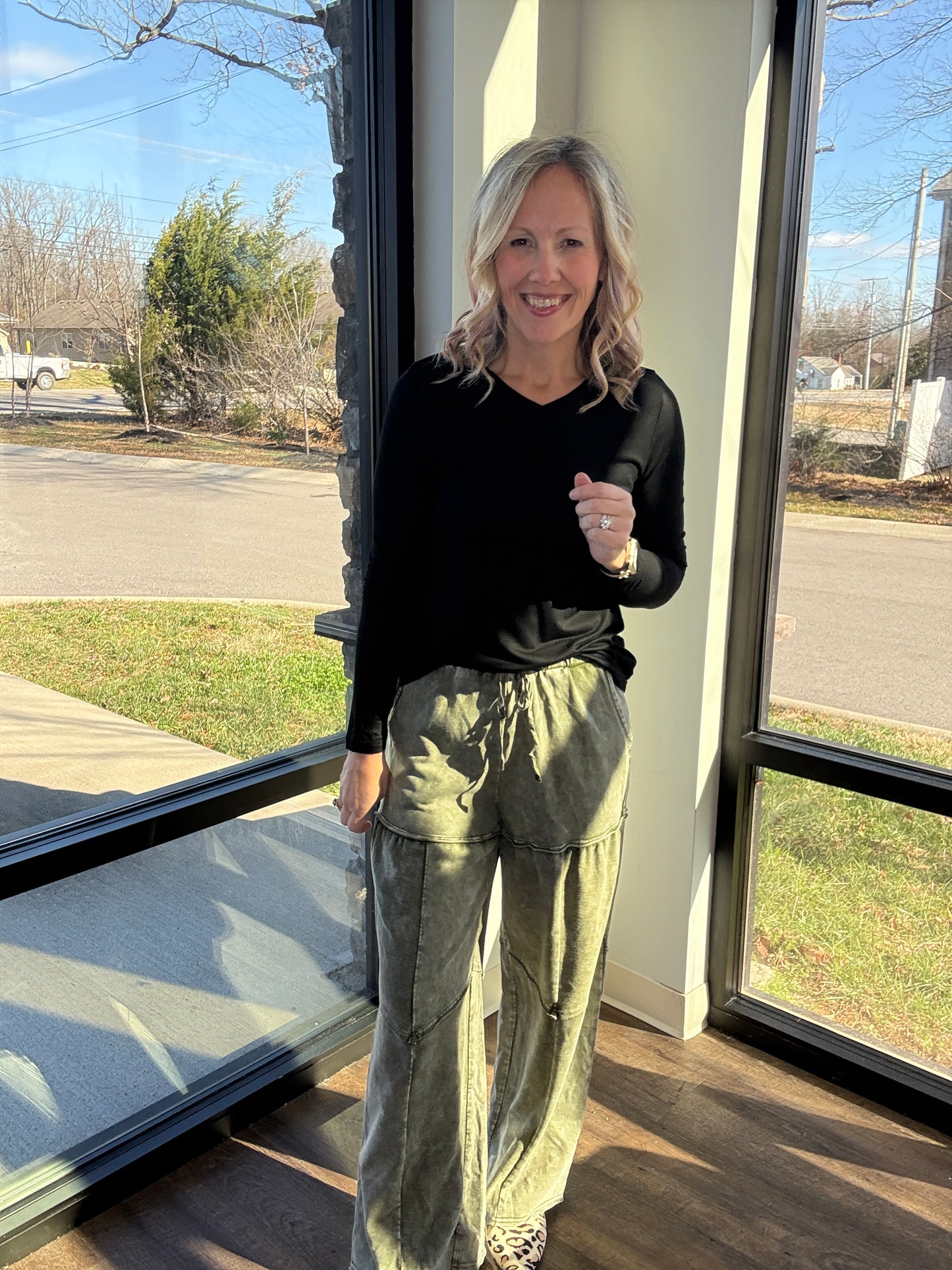 Easy Days Pants-Olive