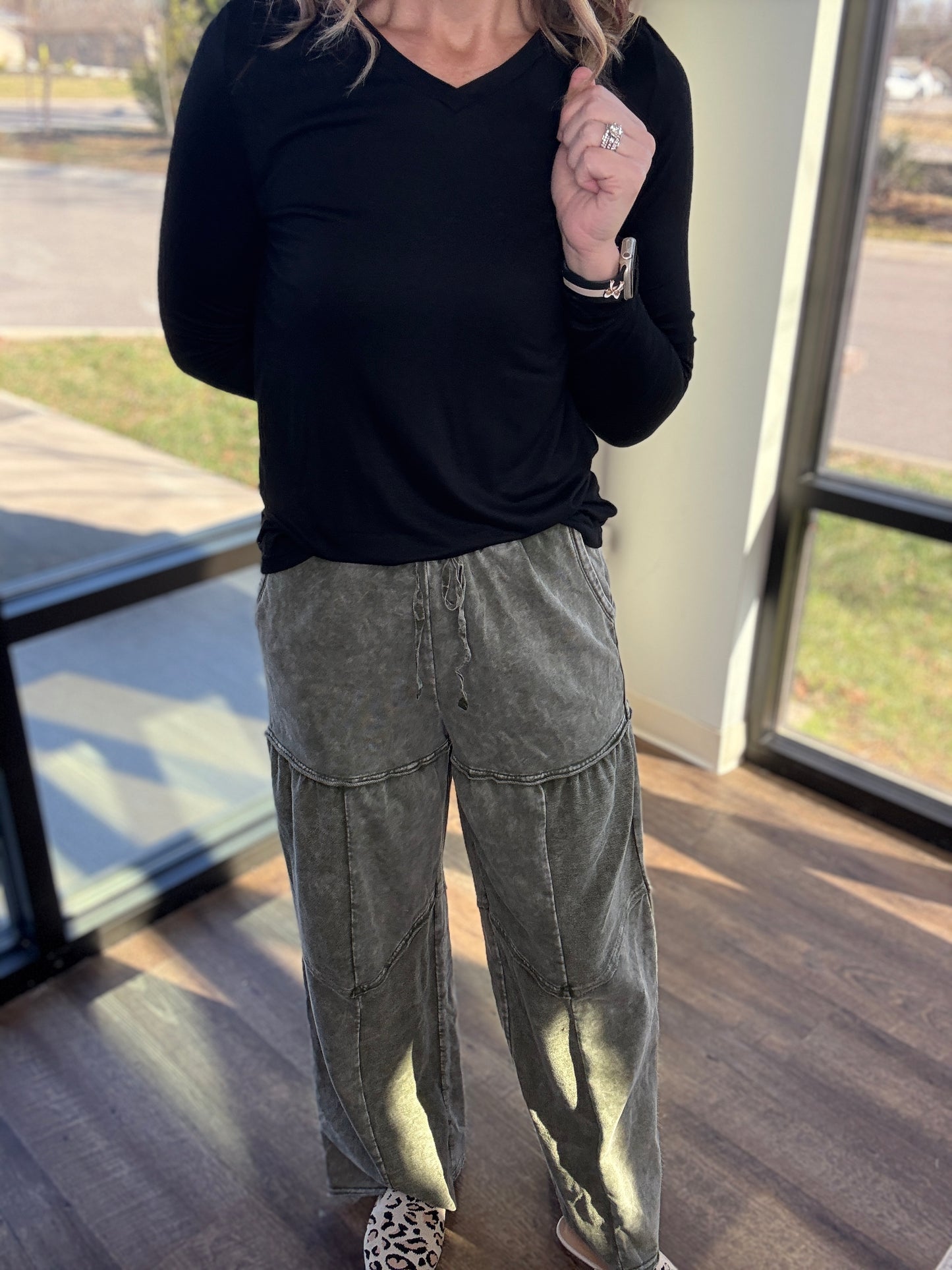 Easy Days Pants-Olive