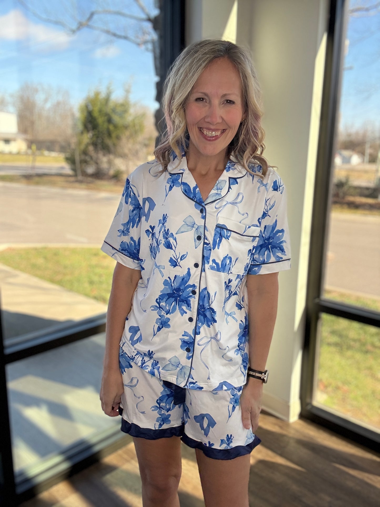 Blue Blossom PJ Set