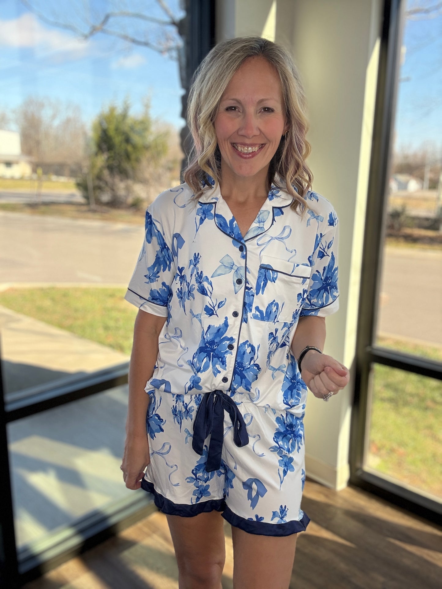 Blue Blossom PJ Set