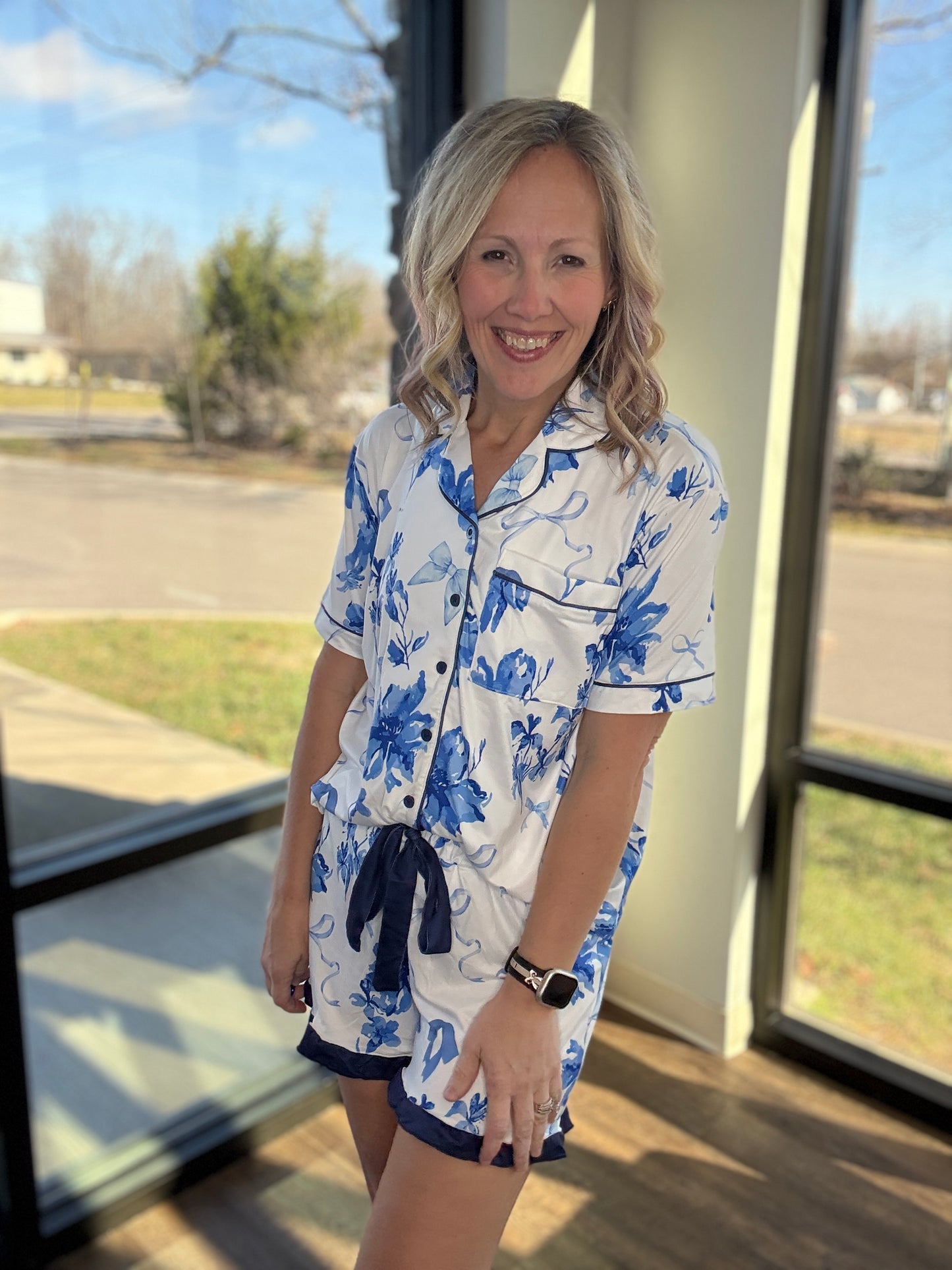 Blue Blossom PJ Set