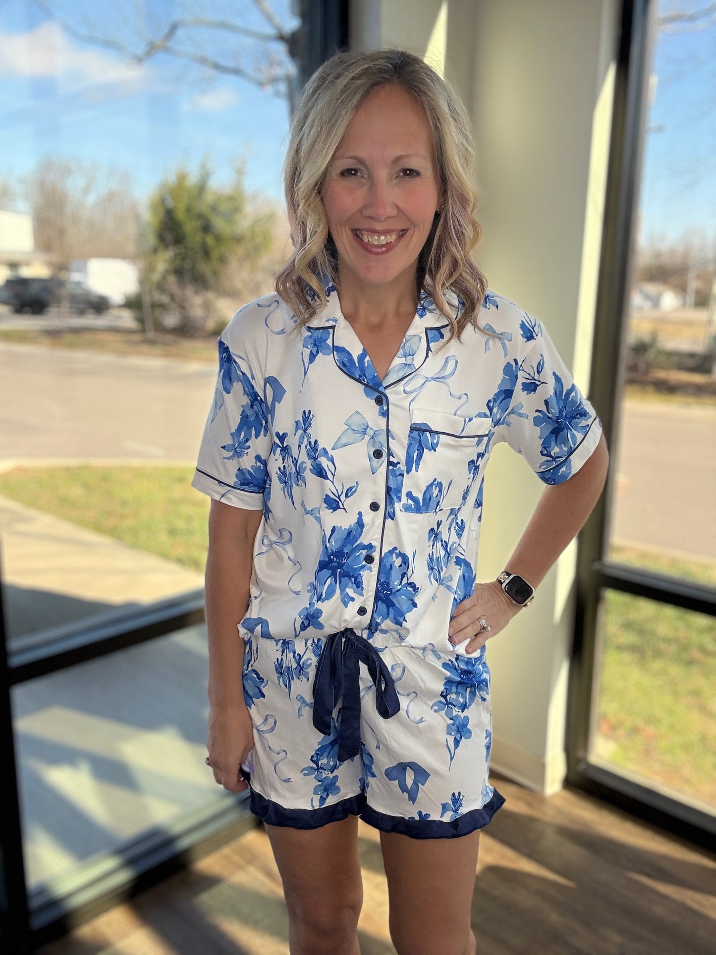Blue Blossom PJ Set