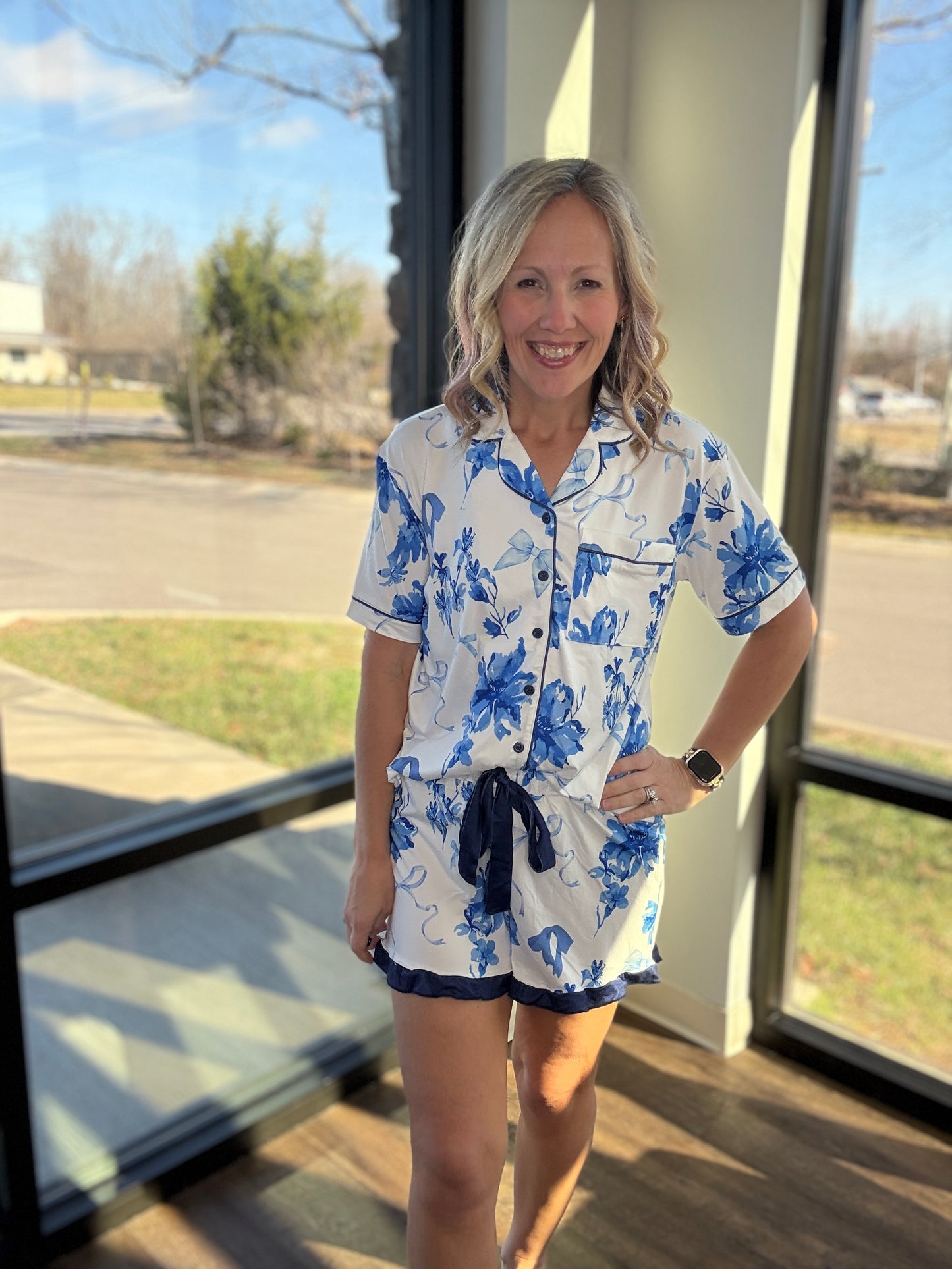 Blue Blossom PJ Set