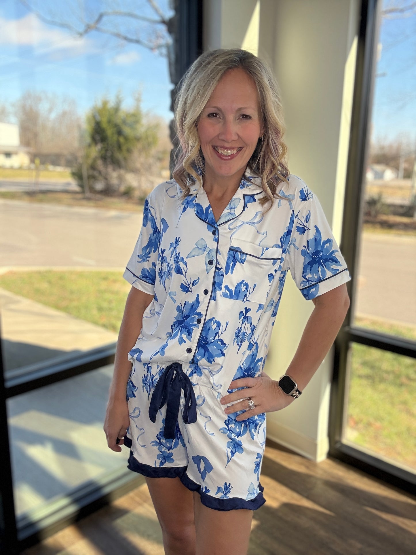 Blue Blossom PJ Set
