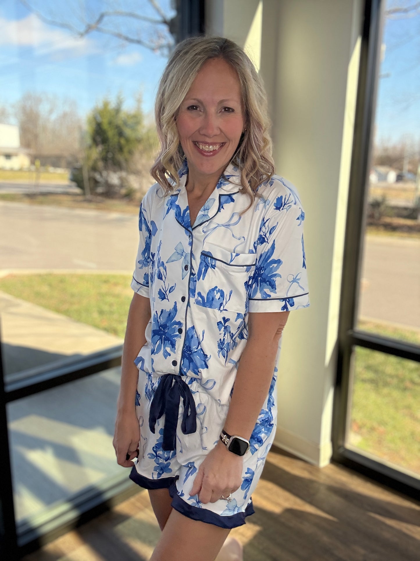 Blue Blossom PJ Set