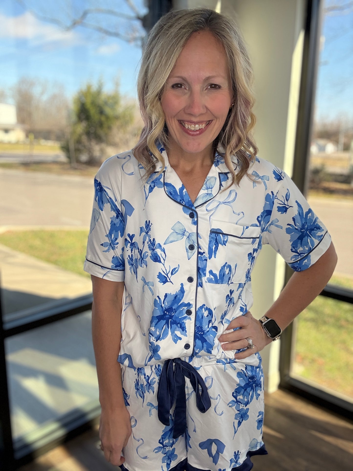 Blue Blossom PJ Set