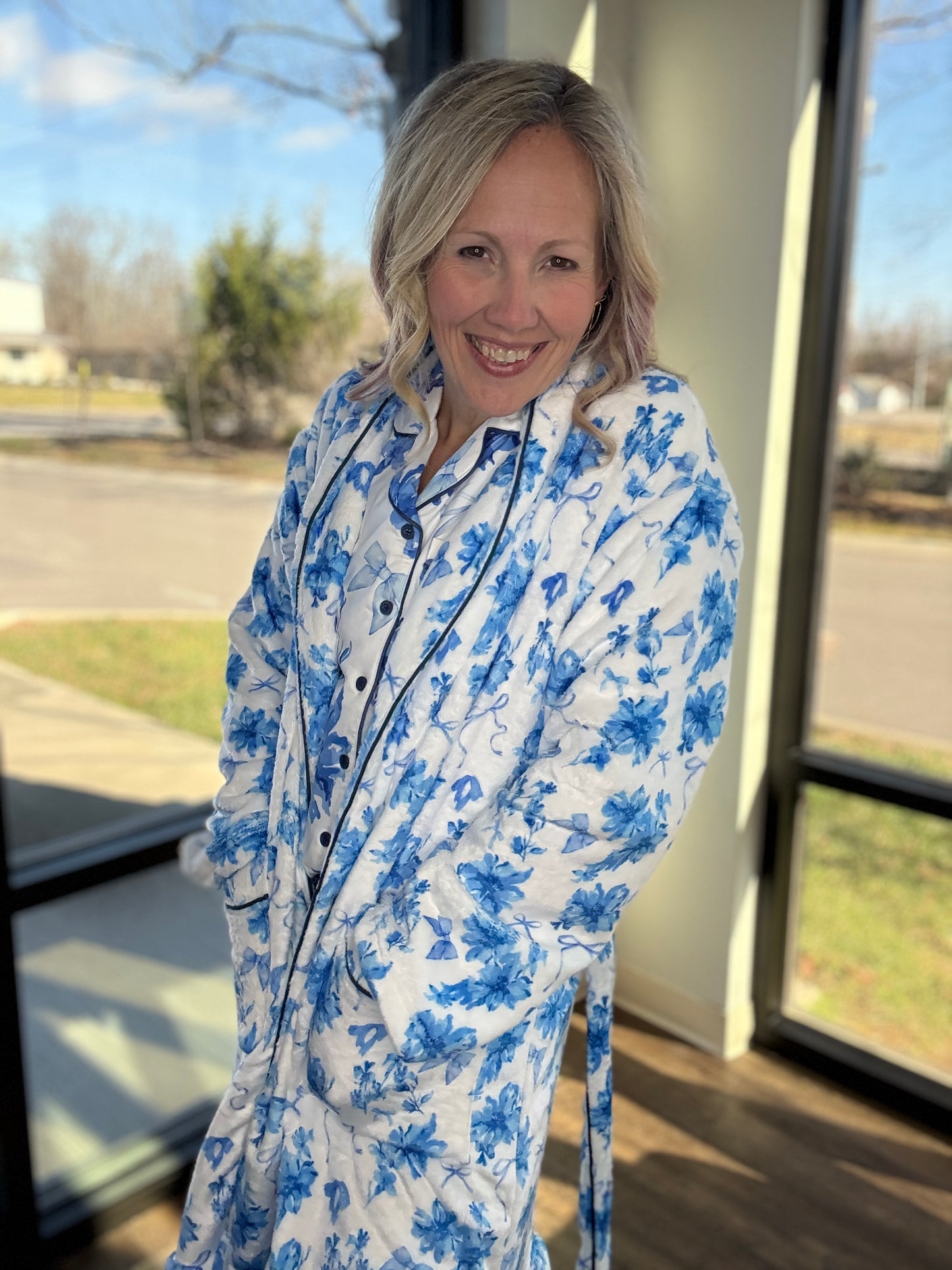 Blue Blossom PJ Set