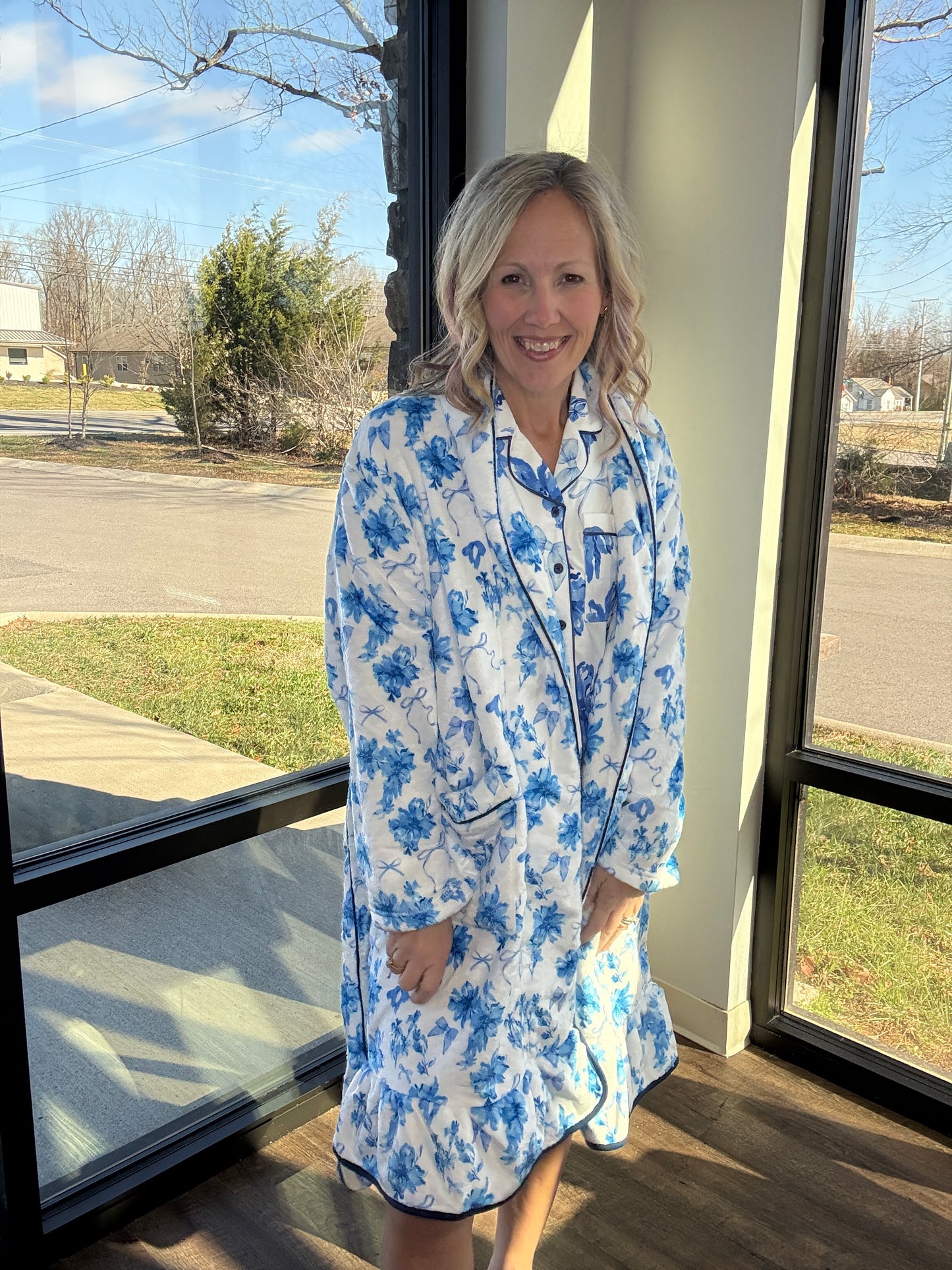 Blue Blossom PJ Set