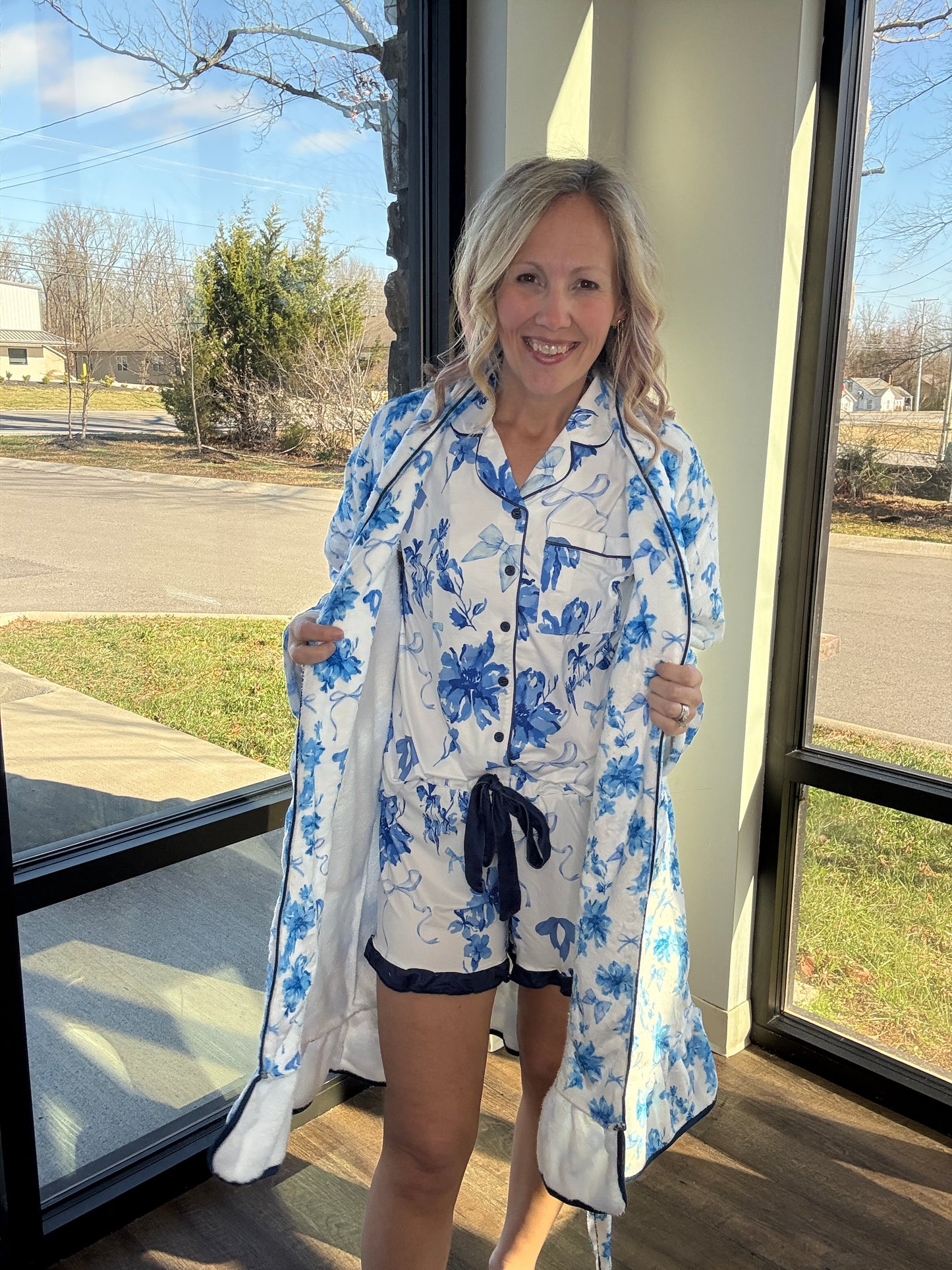 Blue Blossom PJ Set