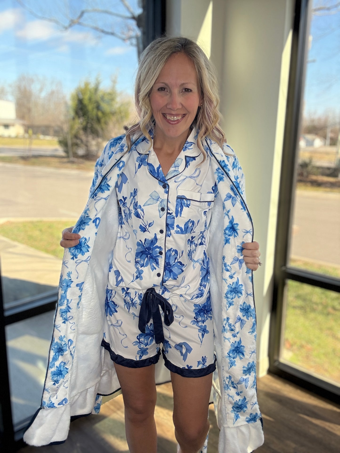 Blue Blossom PJ Set