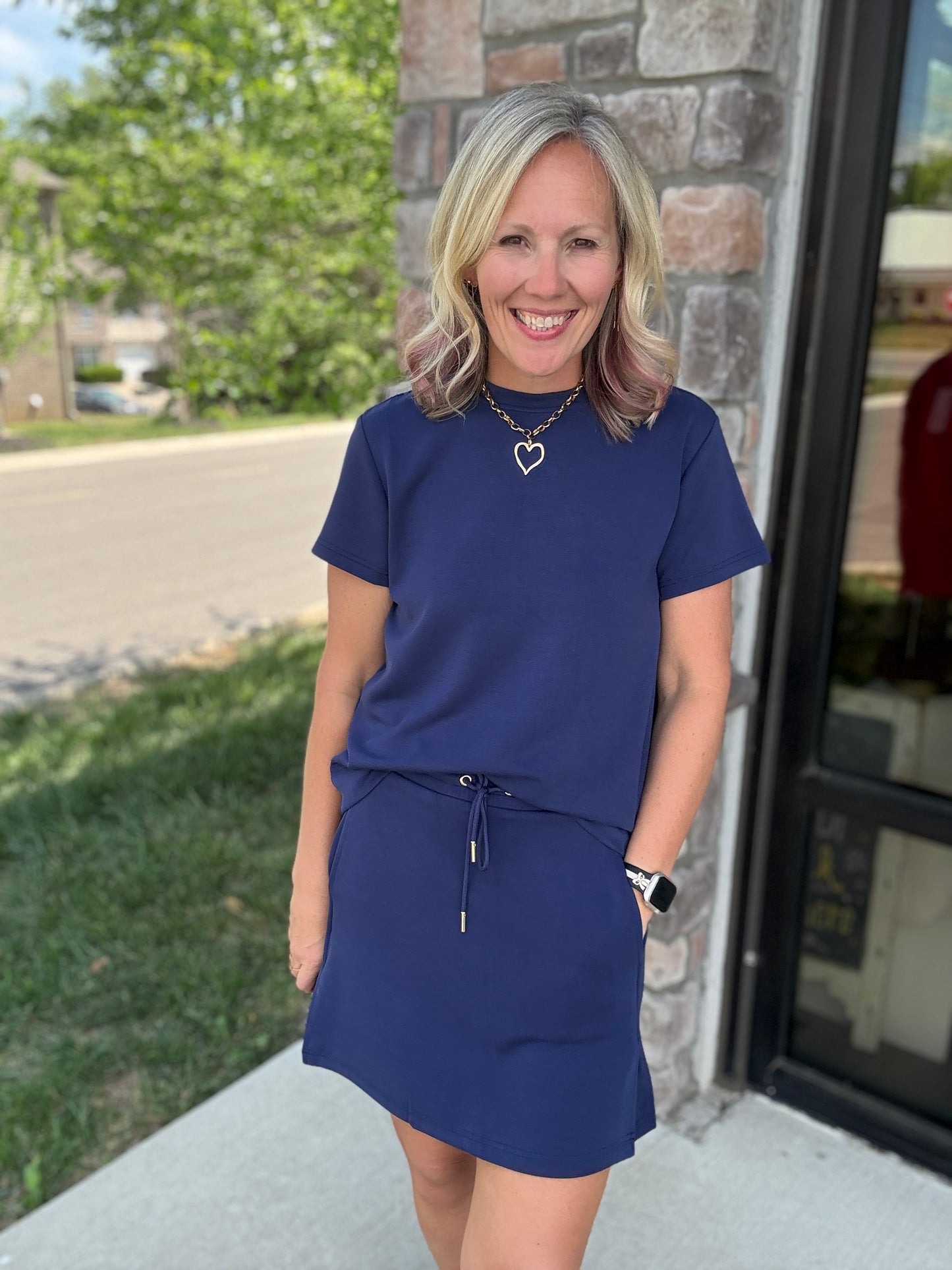 Coastline Navy Skort