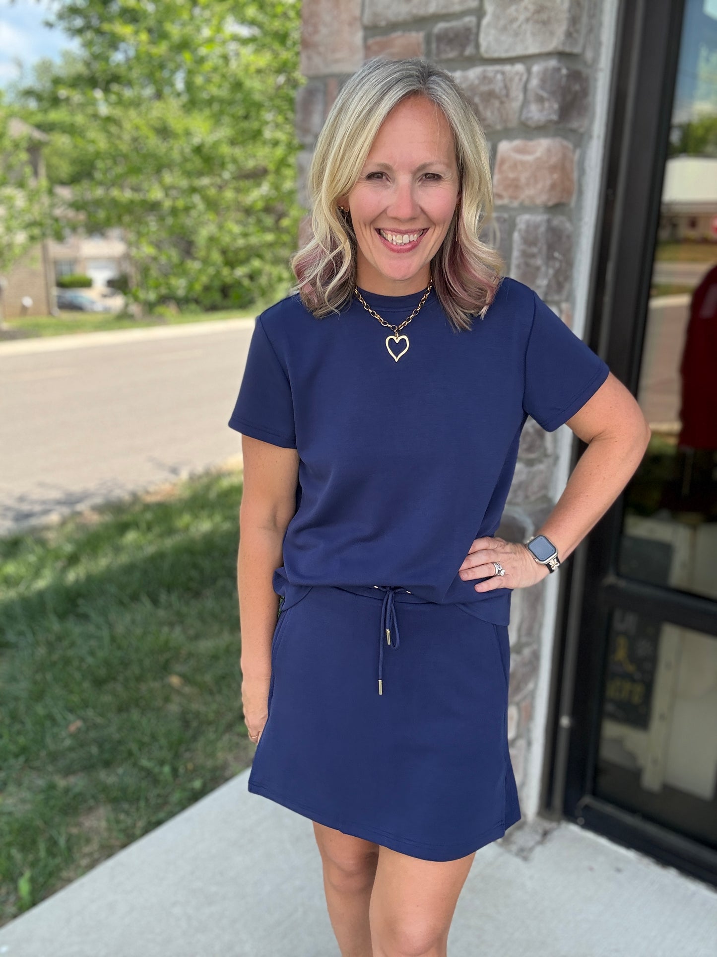 Coastline Navy Skort