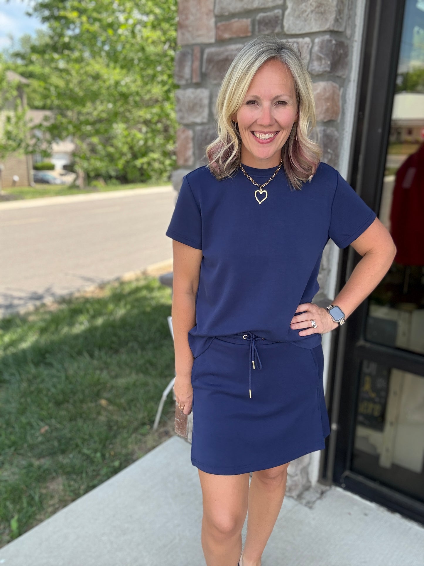 Coastline Navy Skort