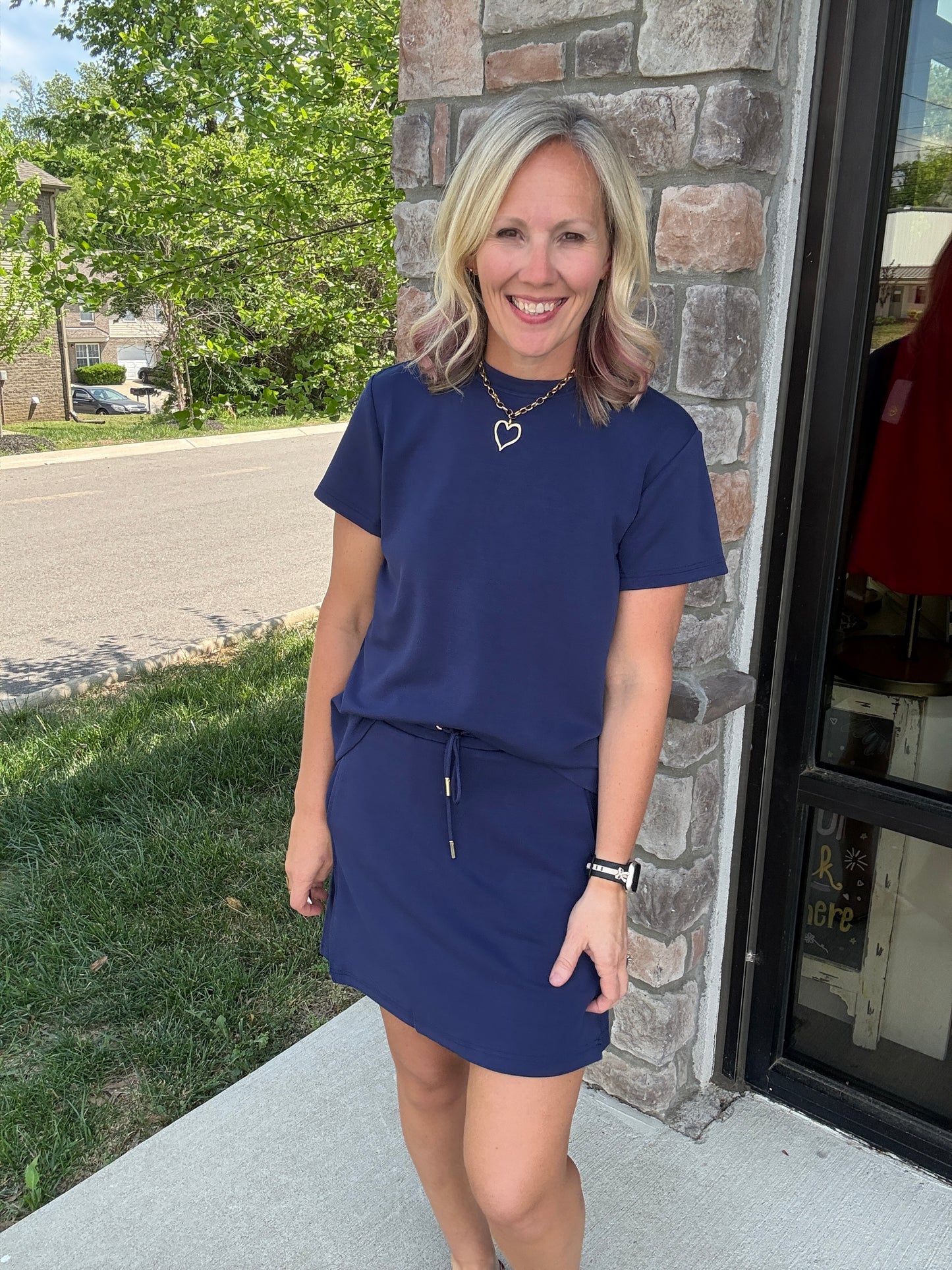Coastline Navy Skort