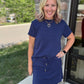 Coastline Navy Top