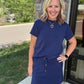 Coastline Navy Top