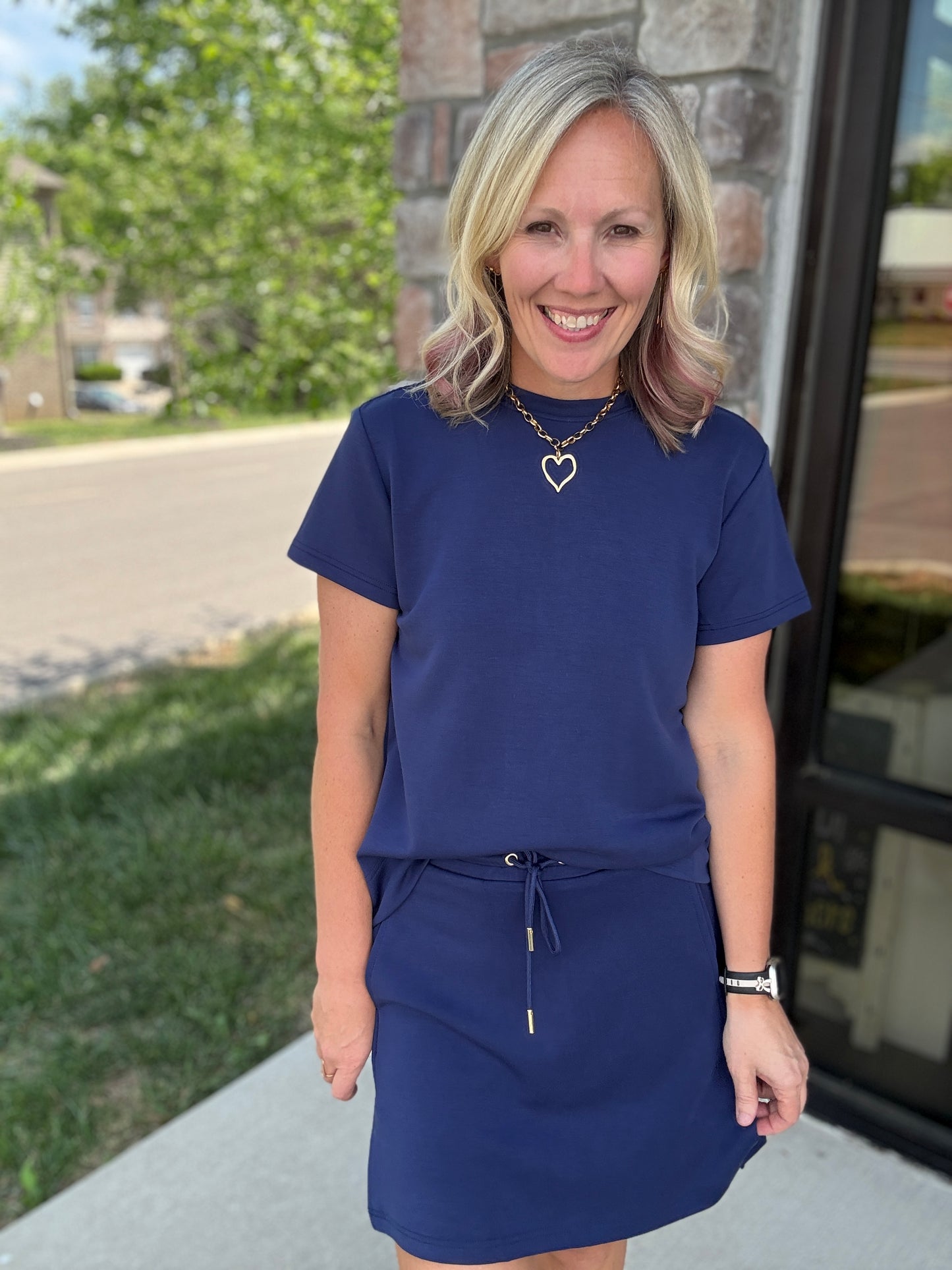 Coastline Navy Skort