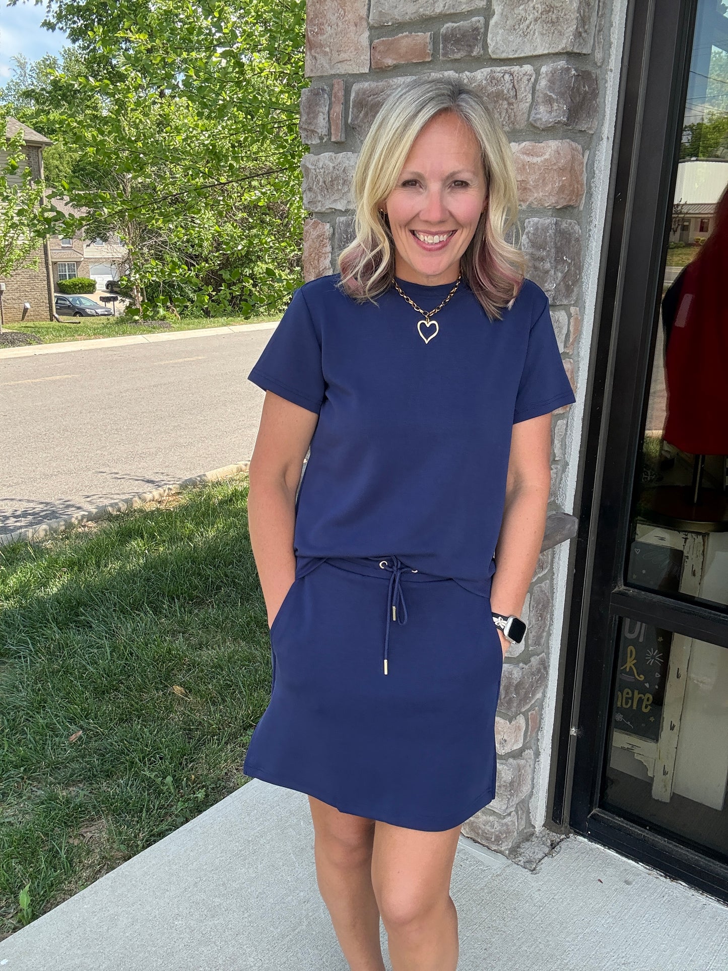 Coastline Navy Skort
