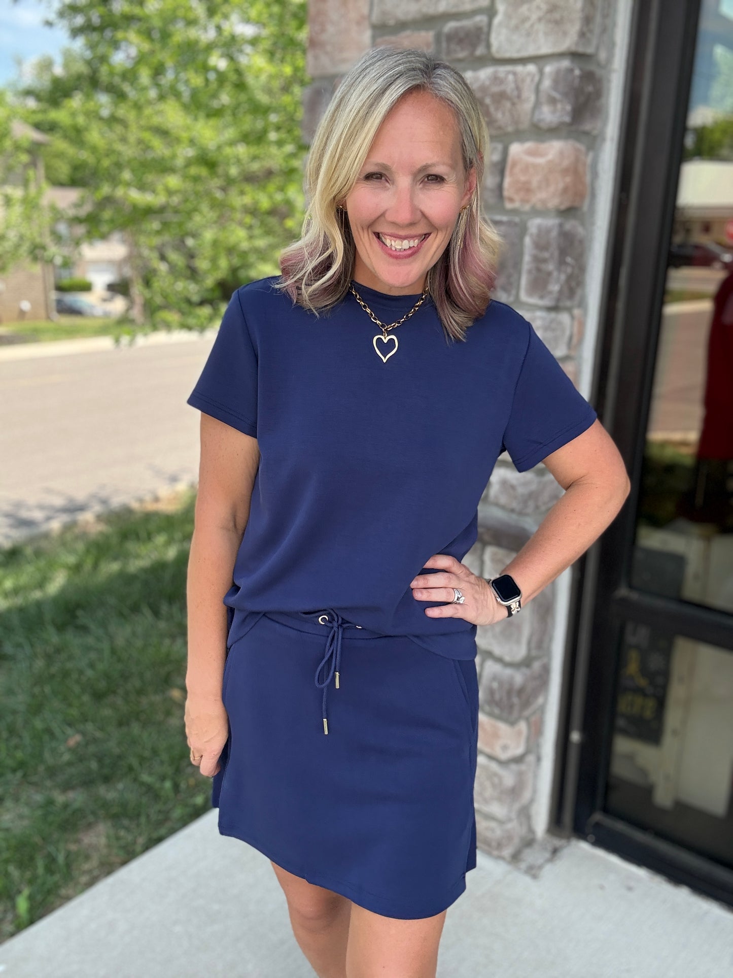 Coastline Navy Skort