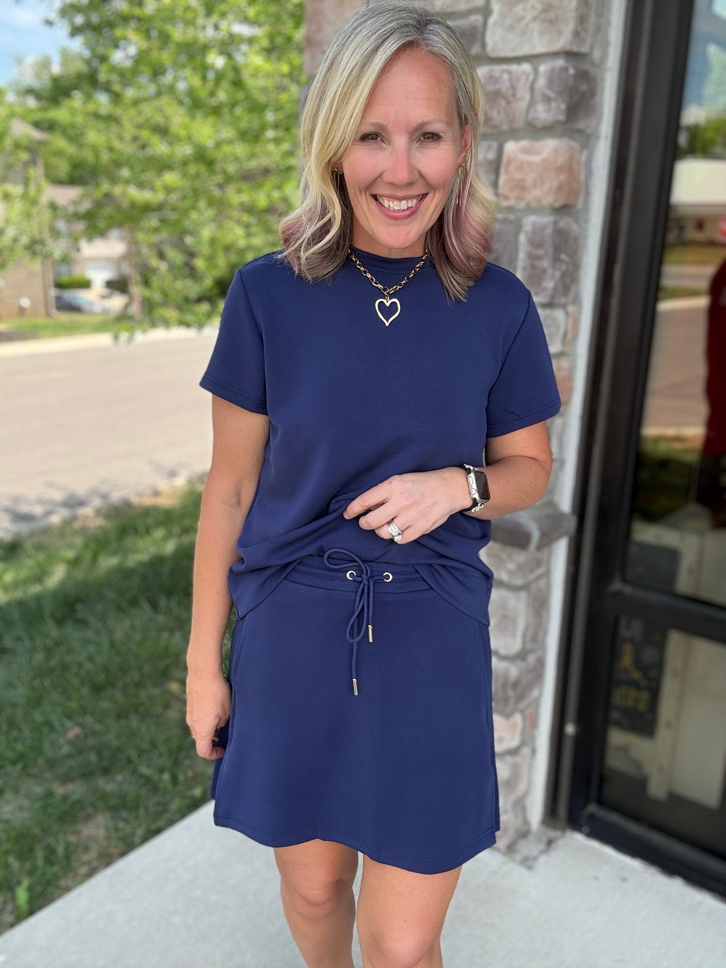 Coastline Navy Skort