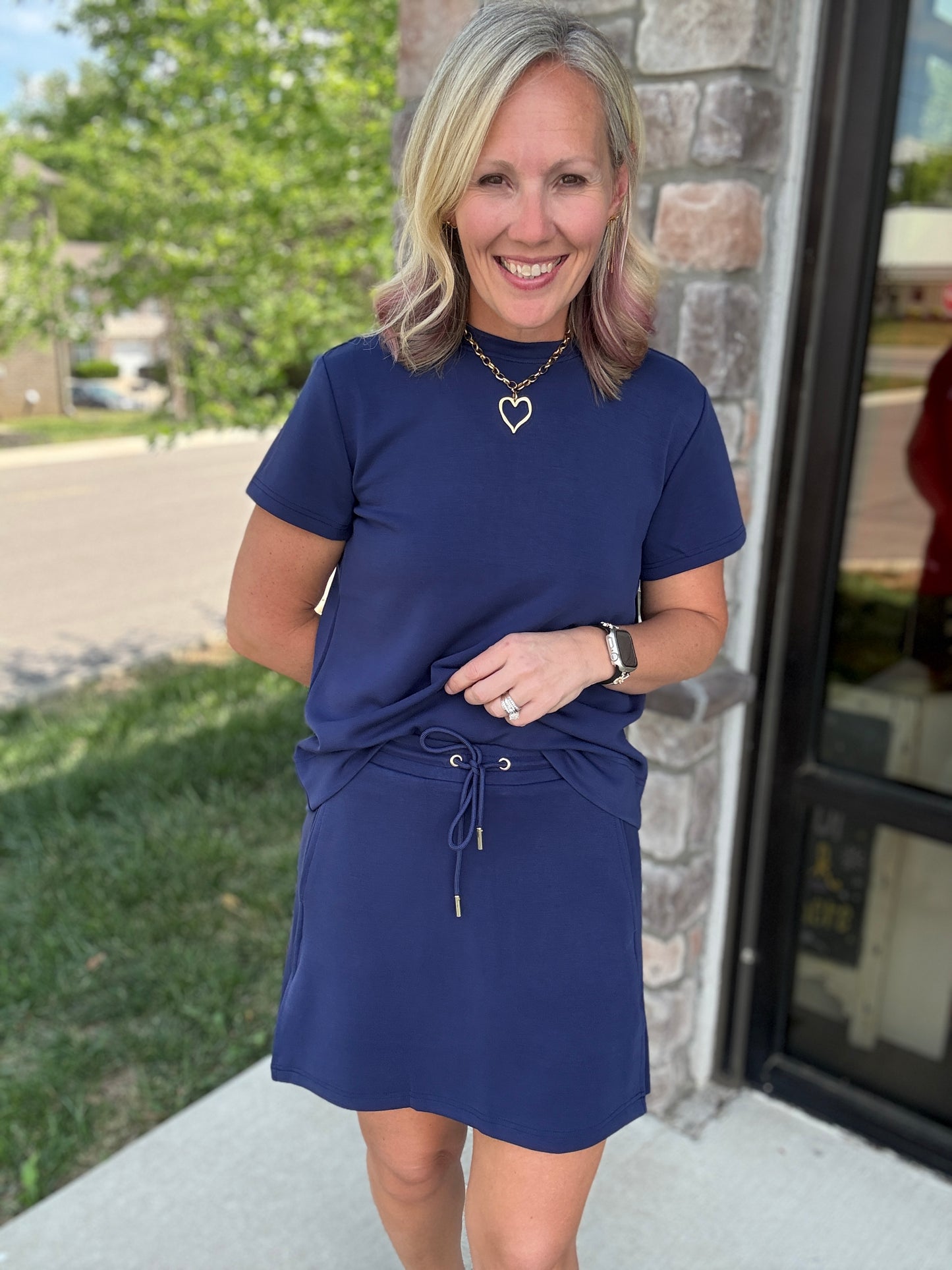 Coastline Navy Skort