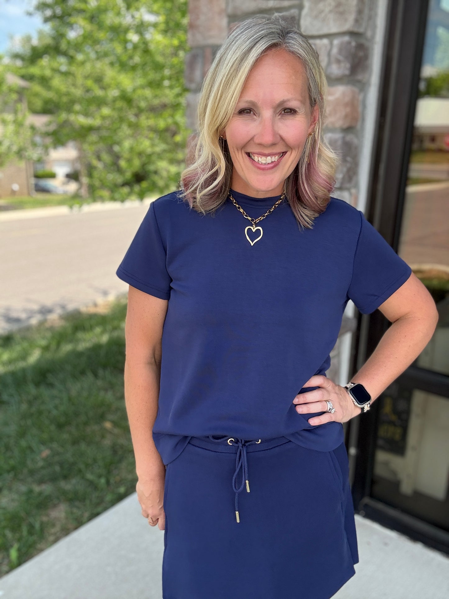 Coastline Navy Top