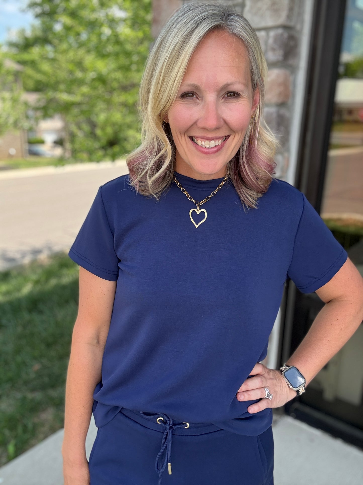 Coastline Navy Top