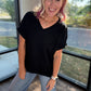 Easy Does it Top- Black
