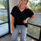 Easy Does it Top- Black