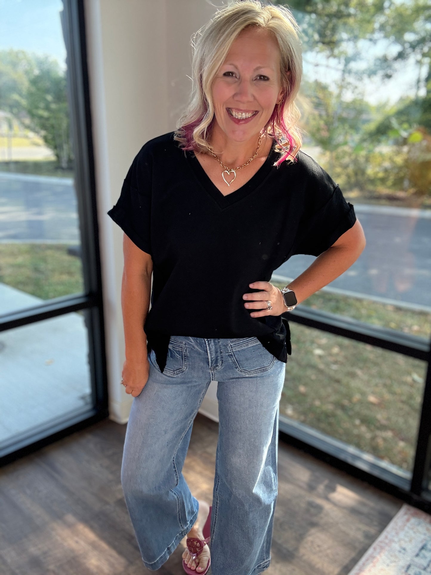 Easy Does it Top- Black