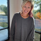 Charcoal Two-Tone Waffle Top