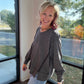 Charcoal Two-Tone Waffle Top